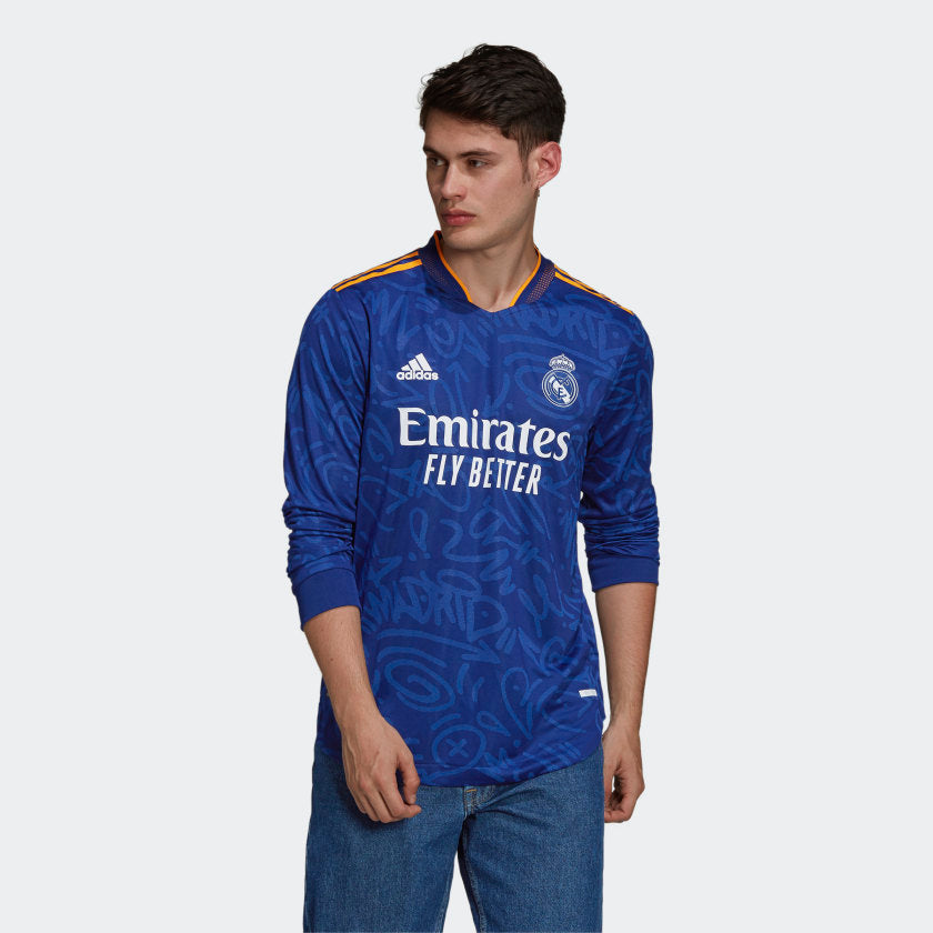 REAL MADRID 21/22 LONG SLEEVE AWAY AUTHENTIC JERSEY
