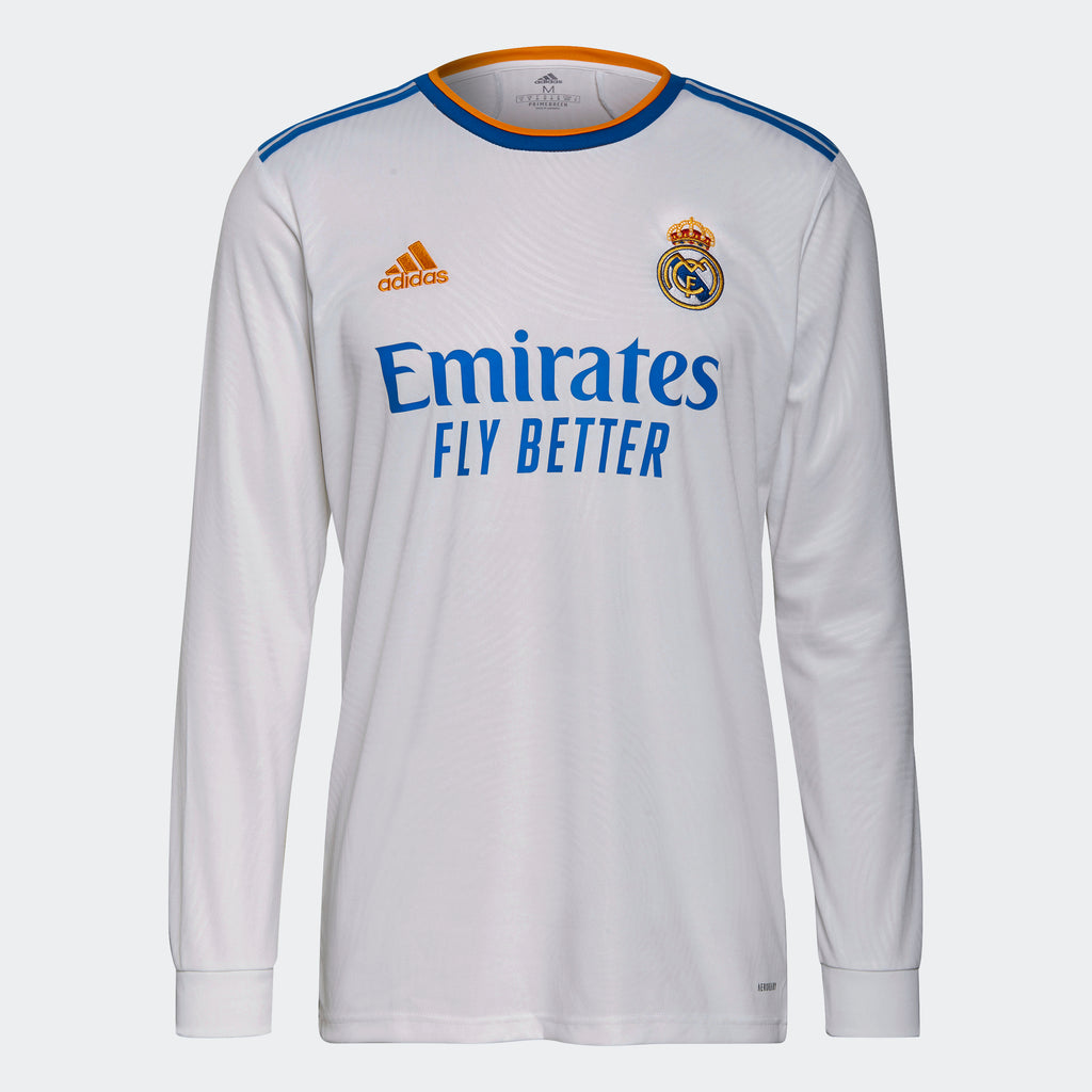 Real Madrid Home 21/22 LS Jersey - GR3989-ADIDAS by Adidas | Available at Niky's Sports