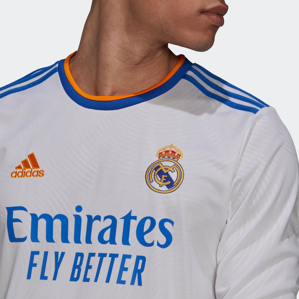 Real Madrid Home 21/22 LS Jersey - GR3989-ADIDAS by Adidas | Available at Niky's Sports