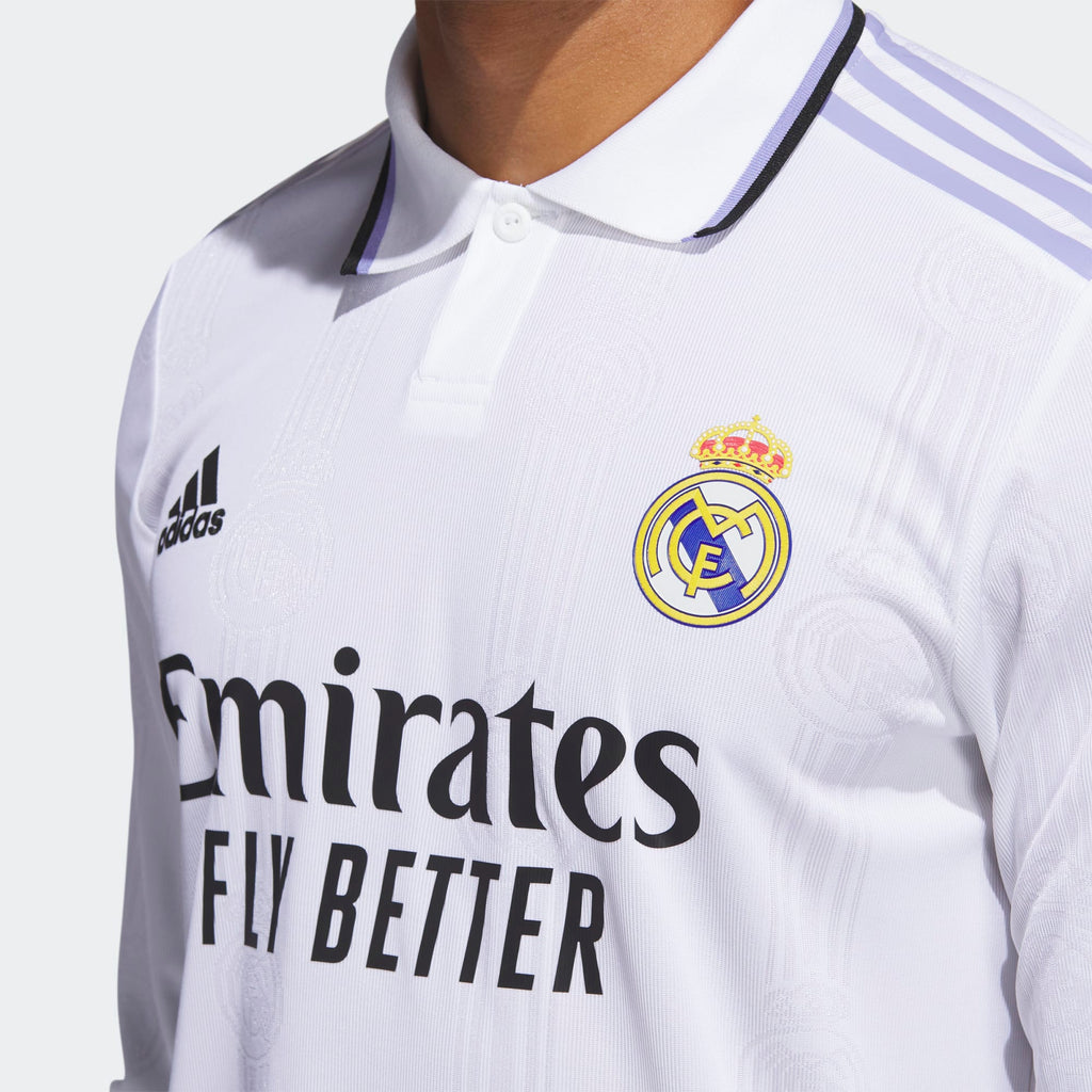 adidas REAL MADRID 22/23 HOME LONG SLEEVE MEN'S AUTHENTIC JERSEY - HA2665-ADIDAS by adidas | Available at Niky's Sports
