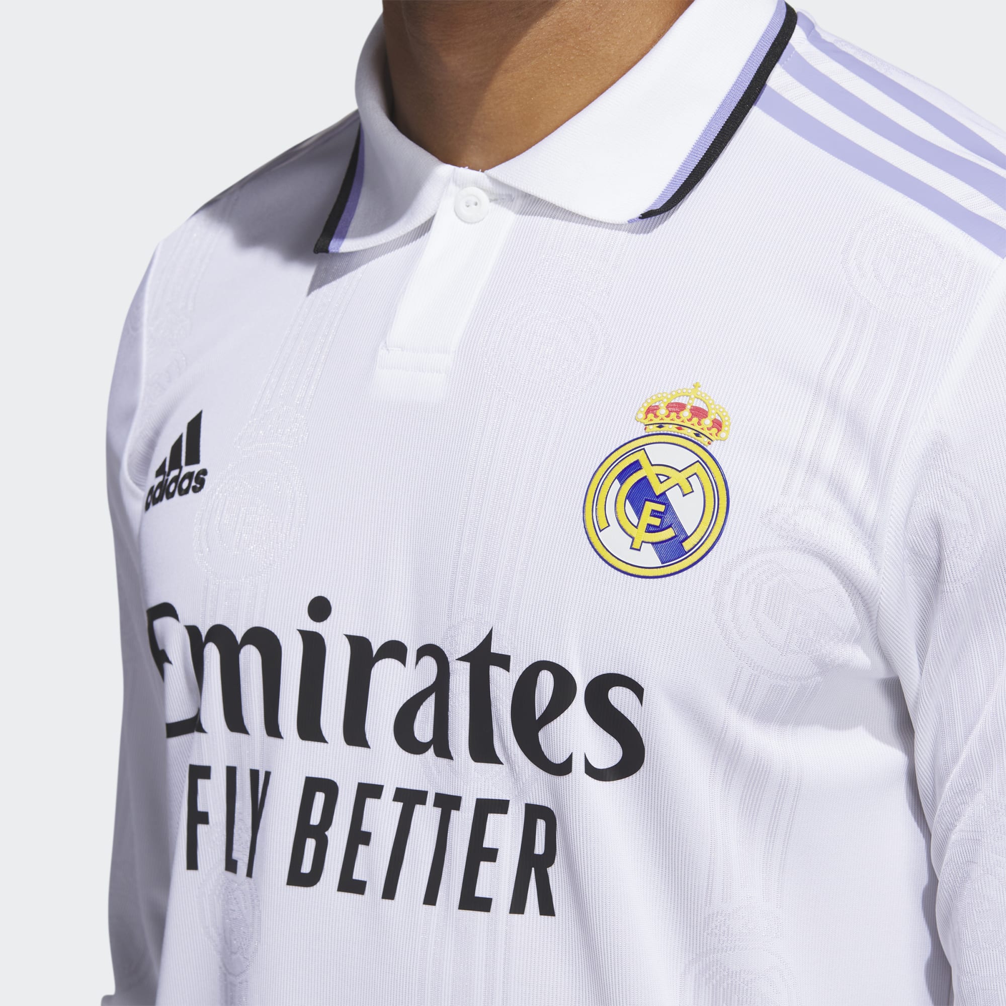 adidas REAL MADRID 22/23 HOME LONG SLEEVE MEN'S AUTHENTIC JERSEY - HA2665-ADIDAS by adidas | Available at Niky's Sports