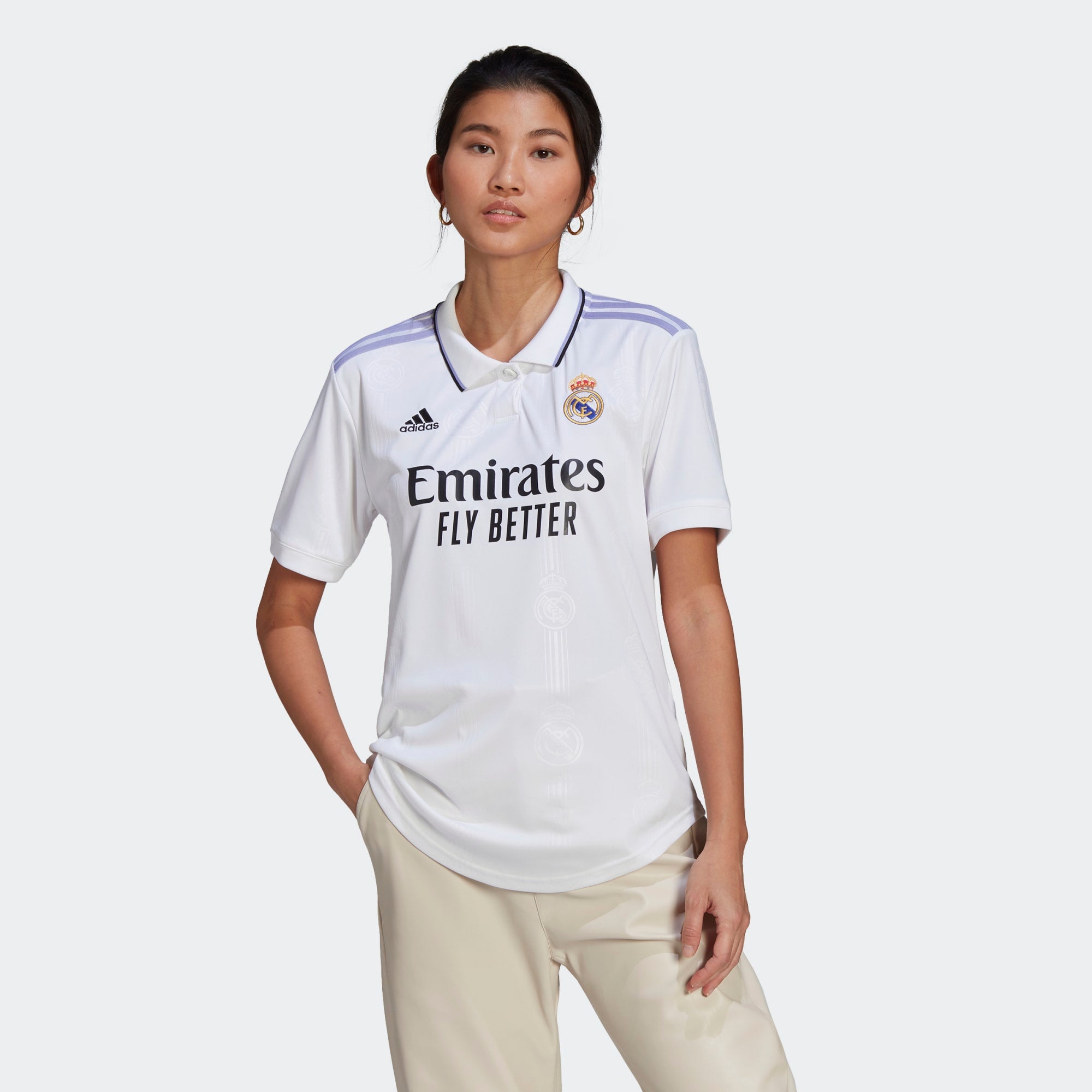 Adidas Fly Emirates Real Madrid 1/4 Button Up Soccer Jersey Size XS
