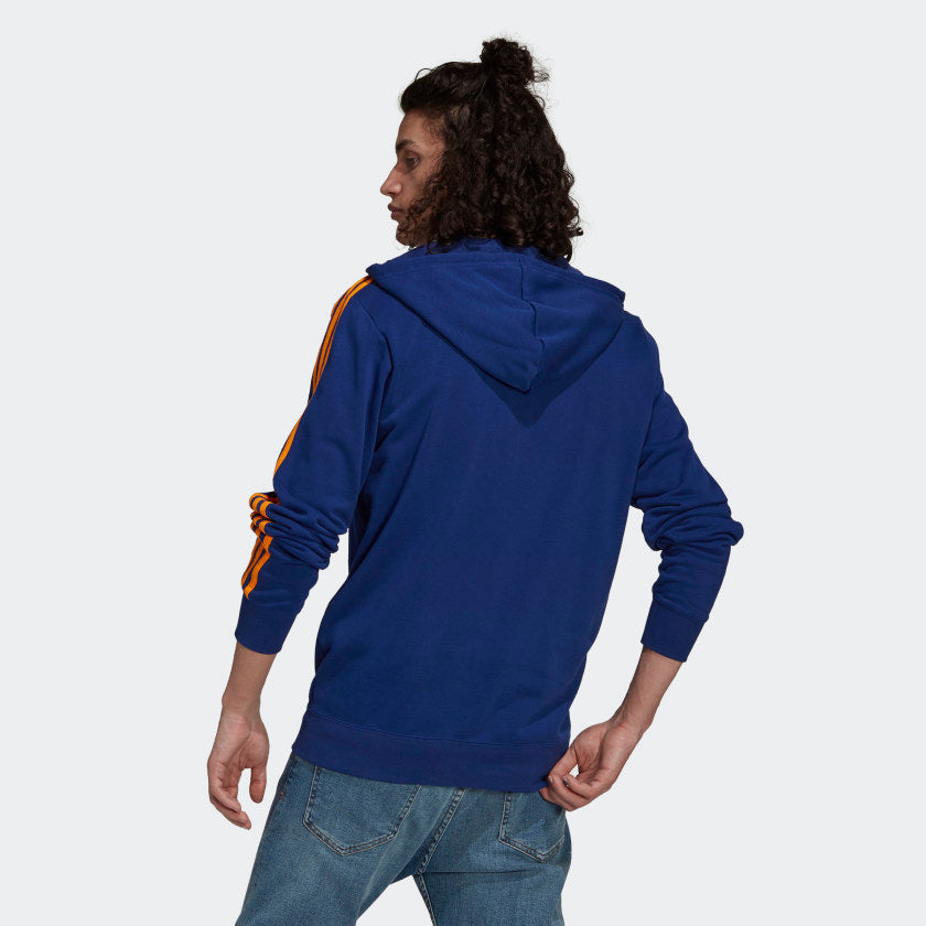 REAL MADRID 3-STRIPES FULL-ZIP HOODIE