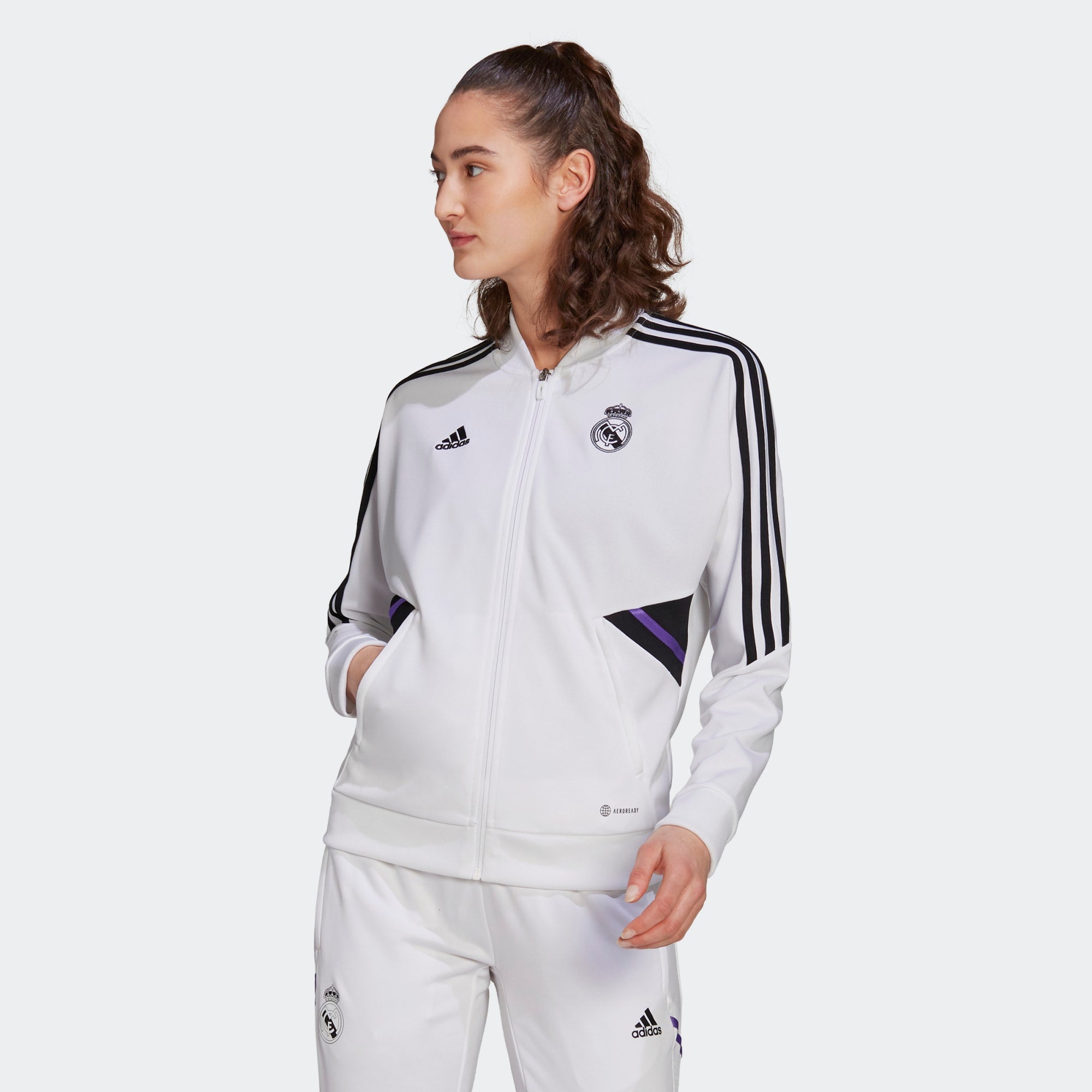 adidas REAL MADRID CONDIVO 22 TRAINING WOMEN'S TRACK JACKET - HG4013-ADIDAS by adidas | Available at Niky's Sports