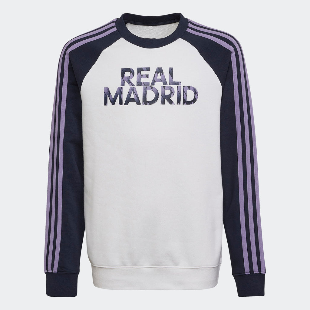 ADIDAS YOUTH REAL MADRID CREW SWEATSHIRT