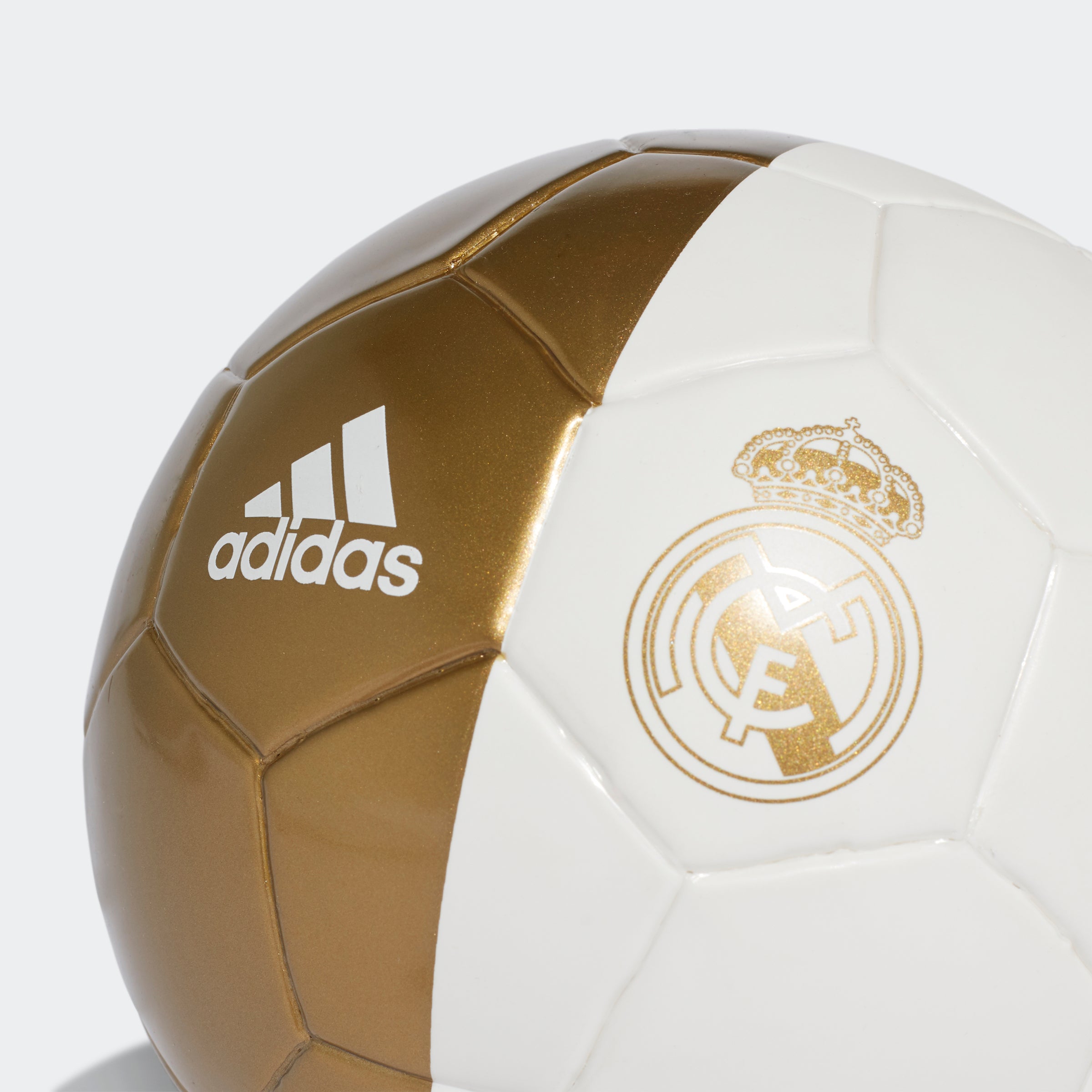 Real Madrid Mini Soccer Ball - White/Dark Football Gold