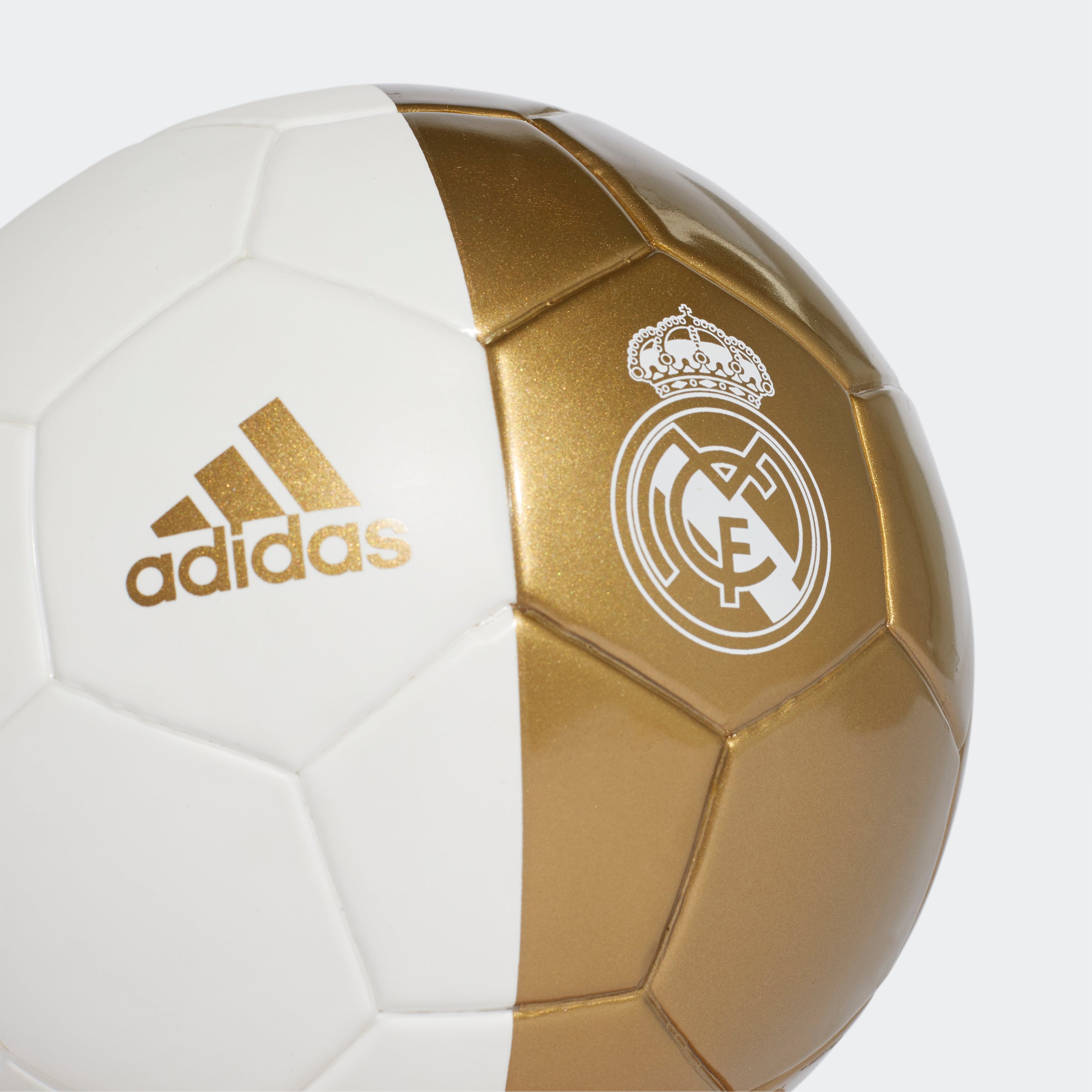 Real Madrid Mini Soccer Ball - White/Dark Football Gold
