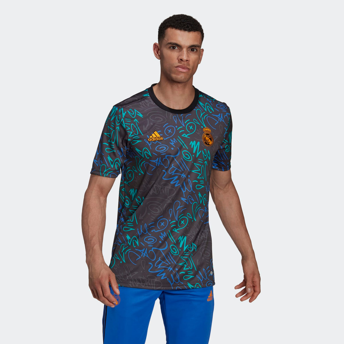 adidas REAL MADRID PRE-MATCH JERSEY - H59010-ADIDAS by adidas | Available at Niky&#39;s Sports