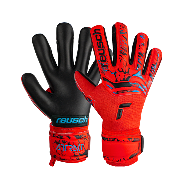 Reusch ATTRAKT GRIP EVOLUTION FINGER SUPPORT JUNIOR GOALKEEPER GLOVE