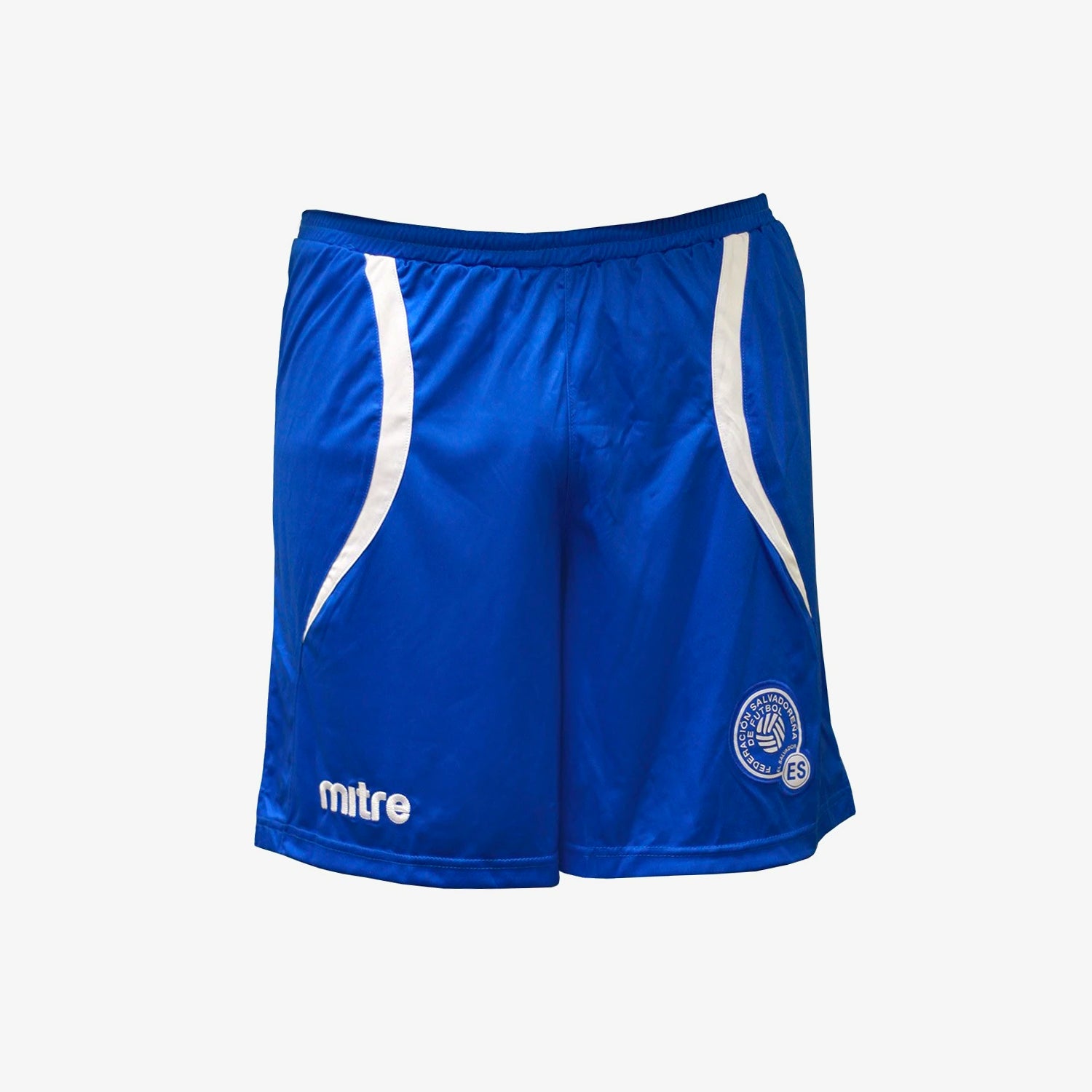 Men's El Salvador Home Soccer Short - Royal - SALV-006-MITRE by Mitre | Available at Niky's Sports