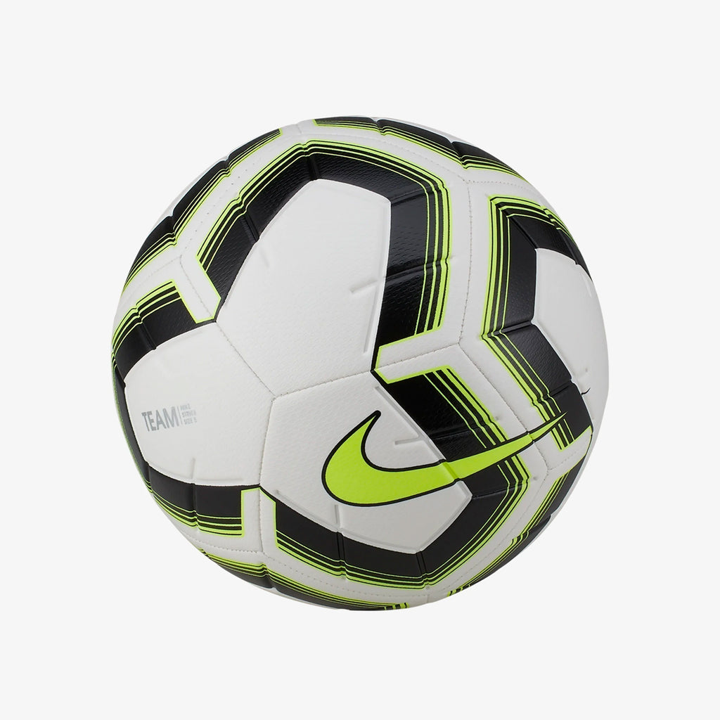 Strike Team Soccer Ball - White/Black/Volt - SC3535-102-NIKE by Nike | Available at Niky's Sports