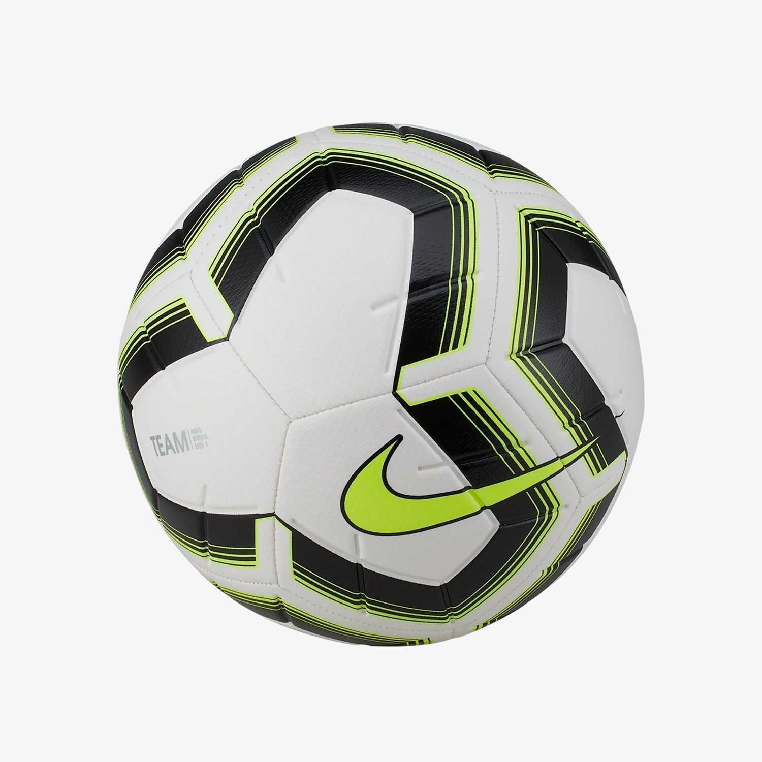 Strike Team Soccer Ball - White/Black/Volt - SC3535-102-NIKE by Nike | Available at Niky's Sports