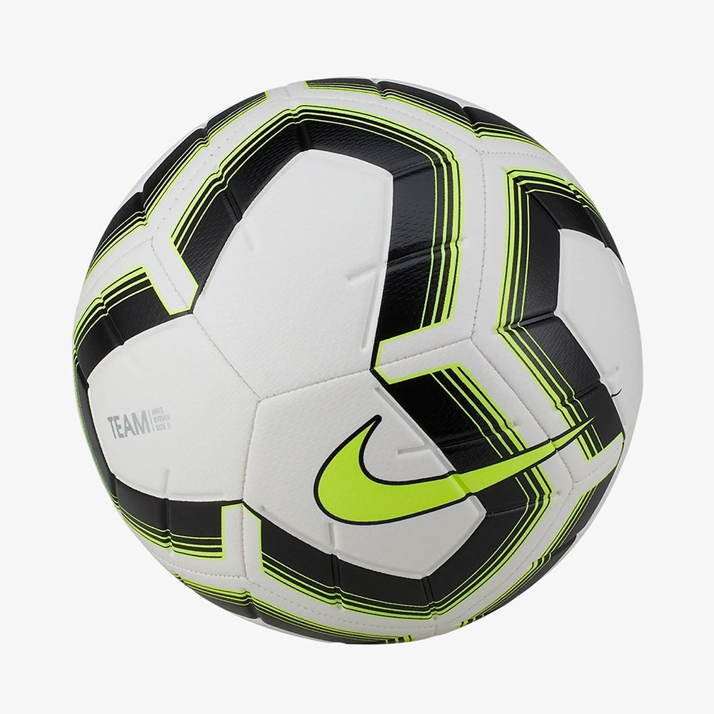 Strike Team Soccer Ball - White/Black/Volt - SC3535-102-NIKE by Nike | Available at Niky's Sports