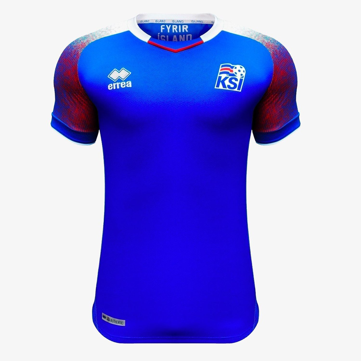 Men's KSI Iceland 18 Home Jersey - Blue/Red/White - SMKI6C04410IN-ERREA by Errea | Available at Niky's Sports