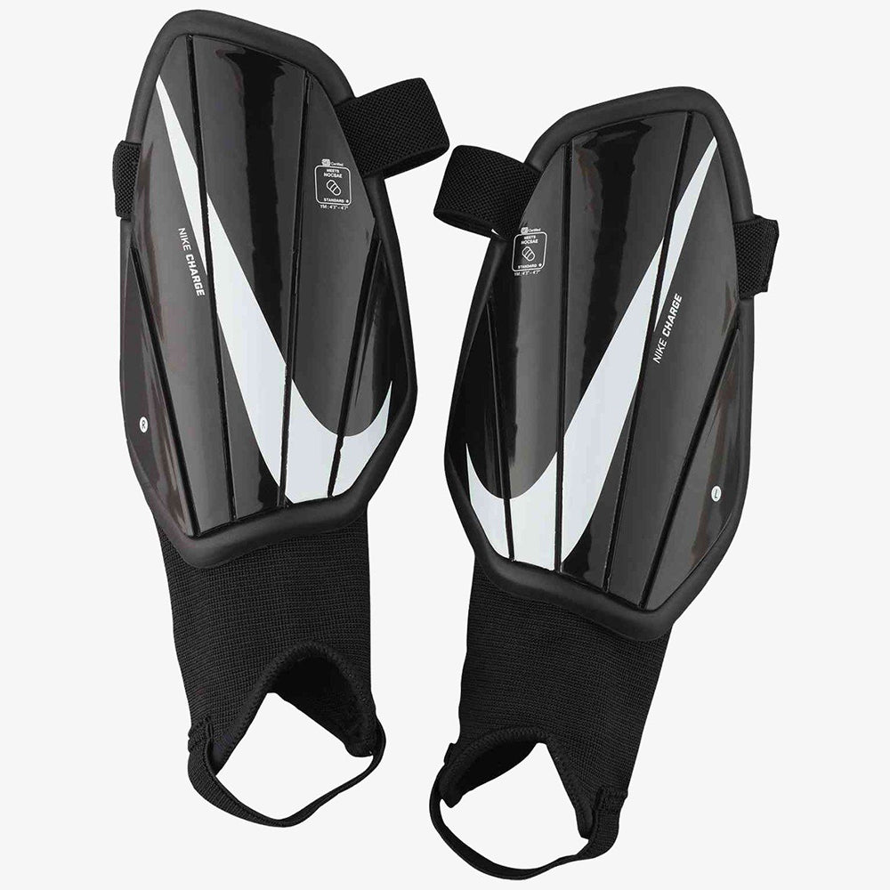 Nike Kid's Charge Shield Shin Guards - Black/White - SP2165-010-NIKE by Nike | Available at Niky's Sports