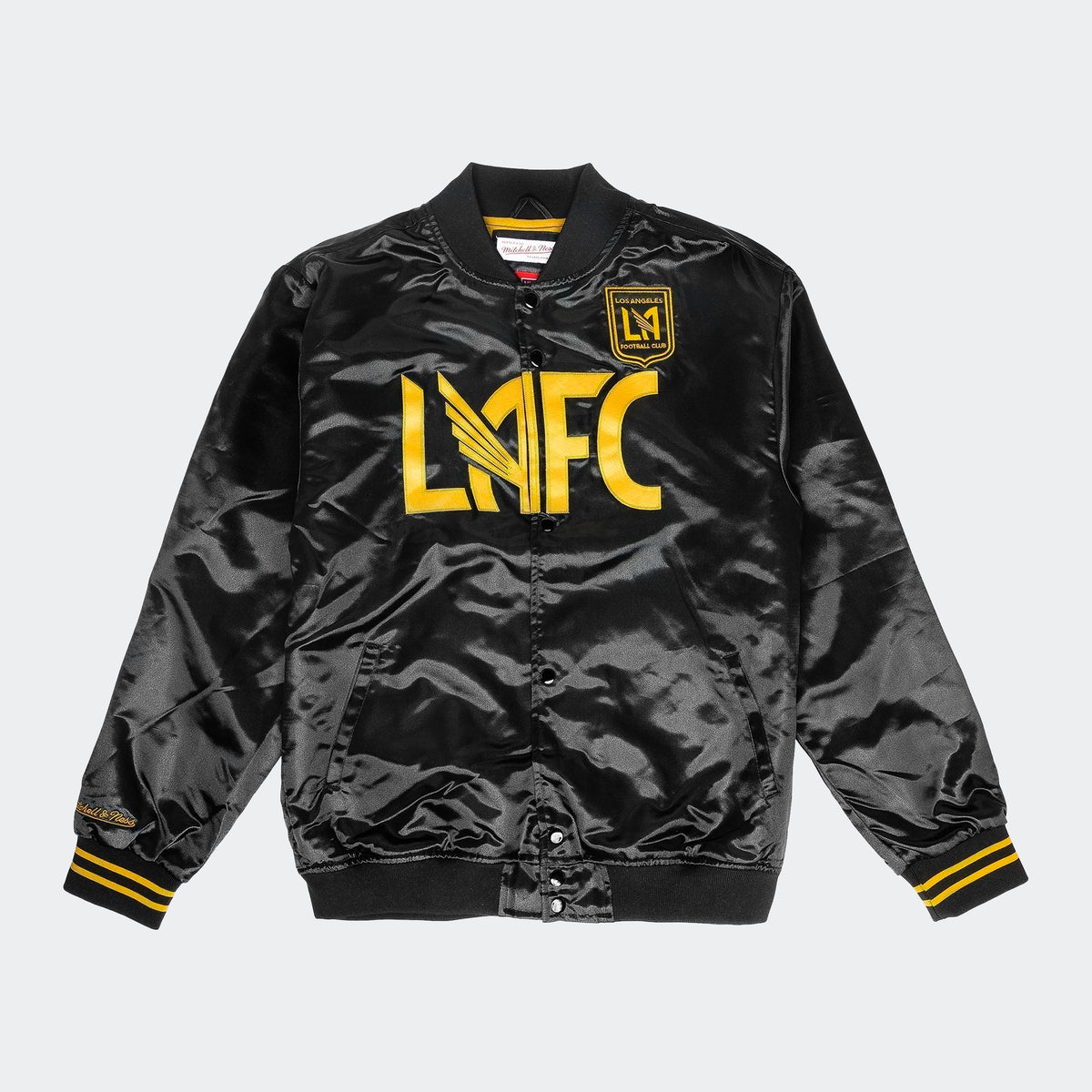 LAFC Special Script Satin Jack - STJKAJ18019-LAFBLCK-MITCHELL &amp; NESS by Mitchell &amp; Ness | Available at Niky&#39;s Sports