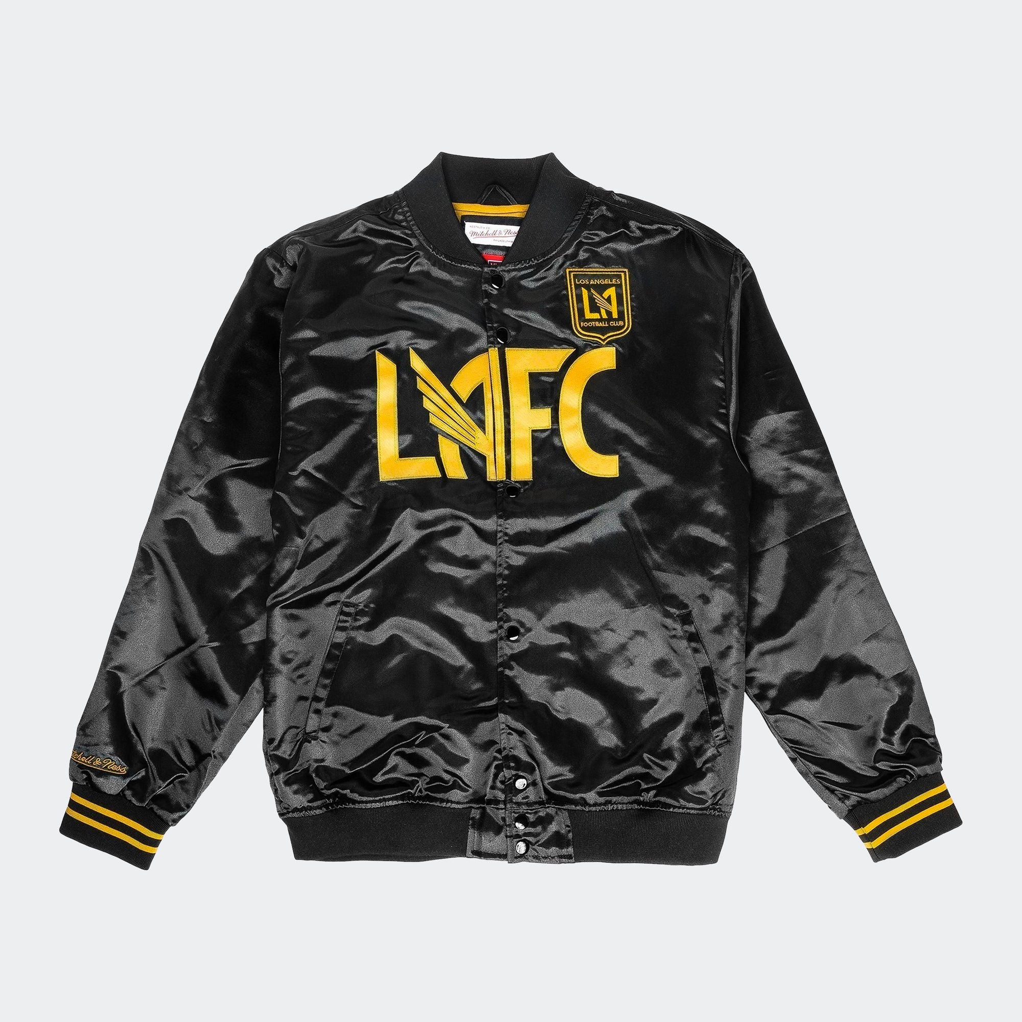 LAFC Special Script Satin Jack - STJKAJ18019-LAFBLCK-MITCHELL & NESS by Mitchell & Ness | Available at Niky's Sports