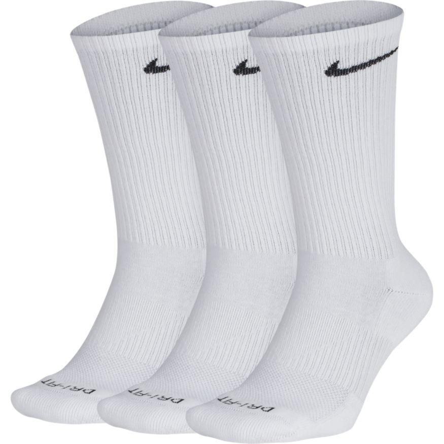 Nike Everyday Plus Cushioned Training Crew Socks (3 Pairs) - SX6888-100-NIKE by Nike | Available at Niky's Sports