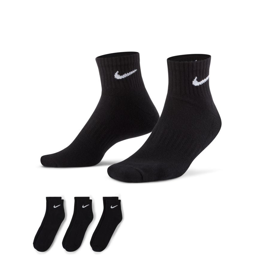 Nike Everyday Cushioned Training Ankle Socks (3 Pairs) - SX7667-010-NIKE by Nike | Available at Niky's Sports
