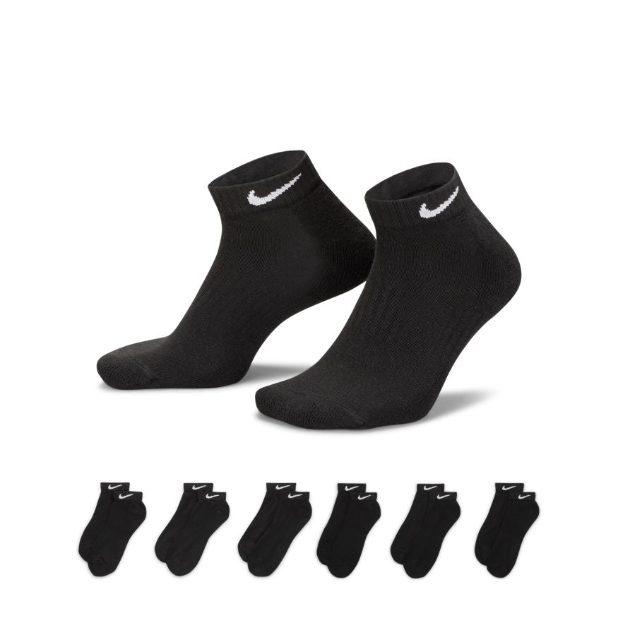 Nike Everyday Cushioned Training Low Socks (6 Pairs) - SX7672-010-NIKE by Nike | Available at Niky's Sports
