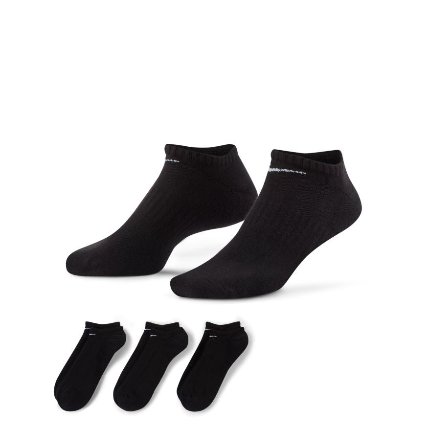 Nike Everyday Cushioned Training No-Show Socks (3 Pairs) - SX7673-010-NIKE by Nike | Available at Niky&#39;s Sports