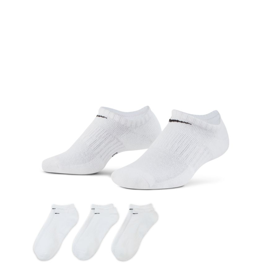 Nike Everyday Cushioned Training No-Show Socks (3 Pairs) - SX7673-100-NIKE by Nike | Available at Niky's Sports