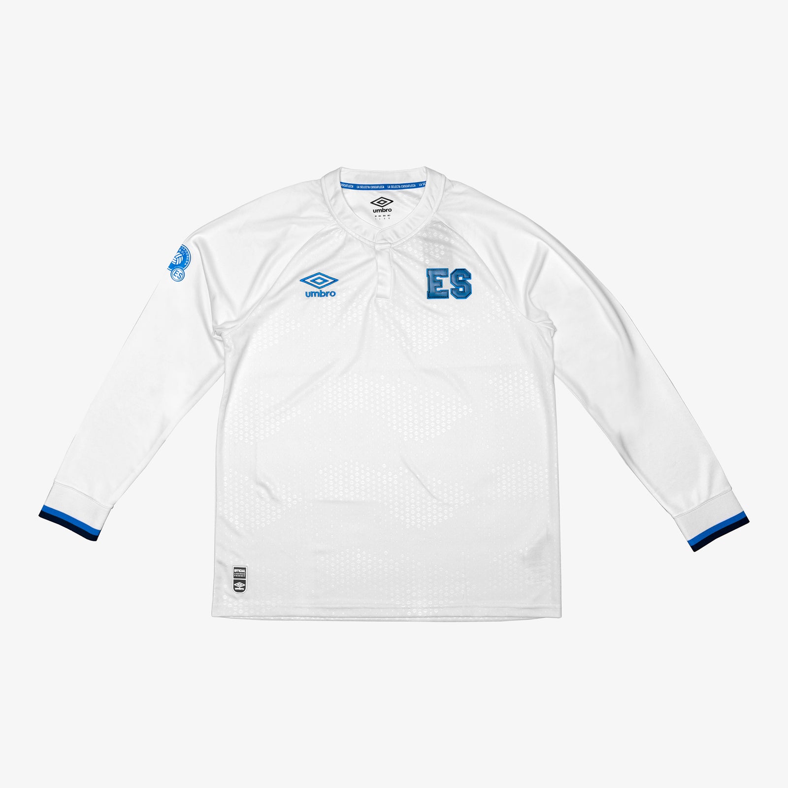 Men's El Salvador Away Long Sleeve Jersey 2021-2022 - UUM1ESJS52103-U10-UMBRO by Umbro | Available at Niky's Sports