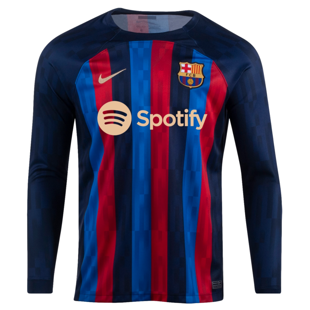 FC Barcelona 2022/23 Stadium Home Men's Nike Dri-FIT Long-Sleeve Soccer Jersey - DJ7657-452-NIKE by Nike | Available at Niky's Sports