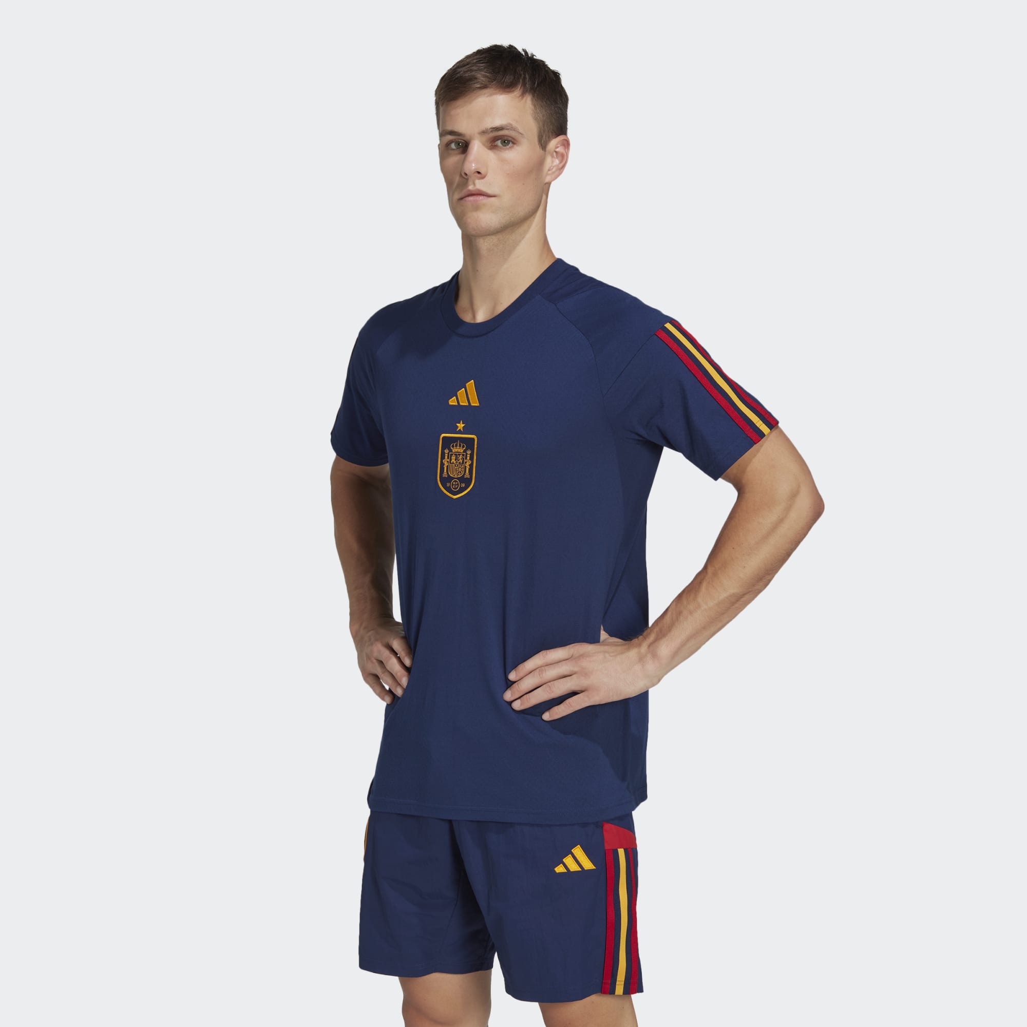 adidas SPAIN MEN'S TRAVEL TEE - HE8810-ADIDAS by adidas | Available at Niky's Sports