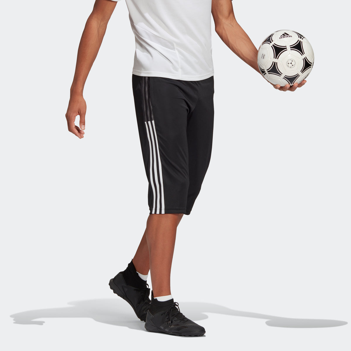 Tiro 21 3/4 Pants - Black - GM7375-ADIDAS by Adidas | Available at Niky's Sports