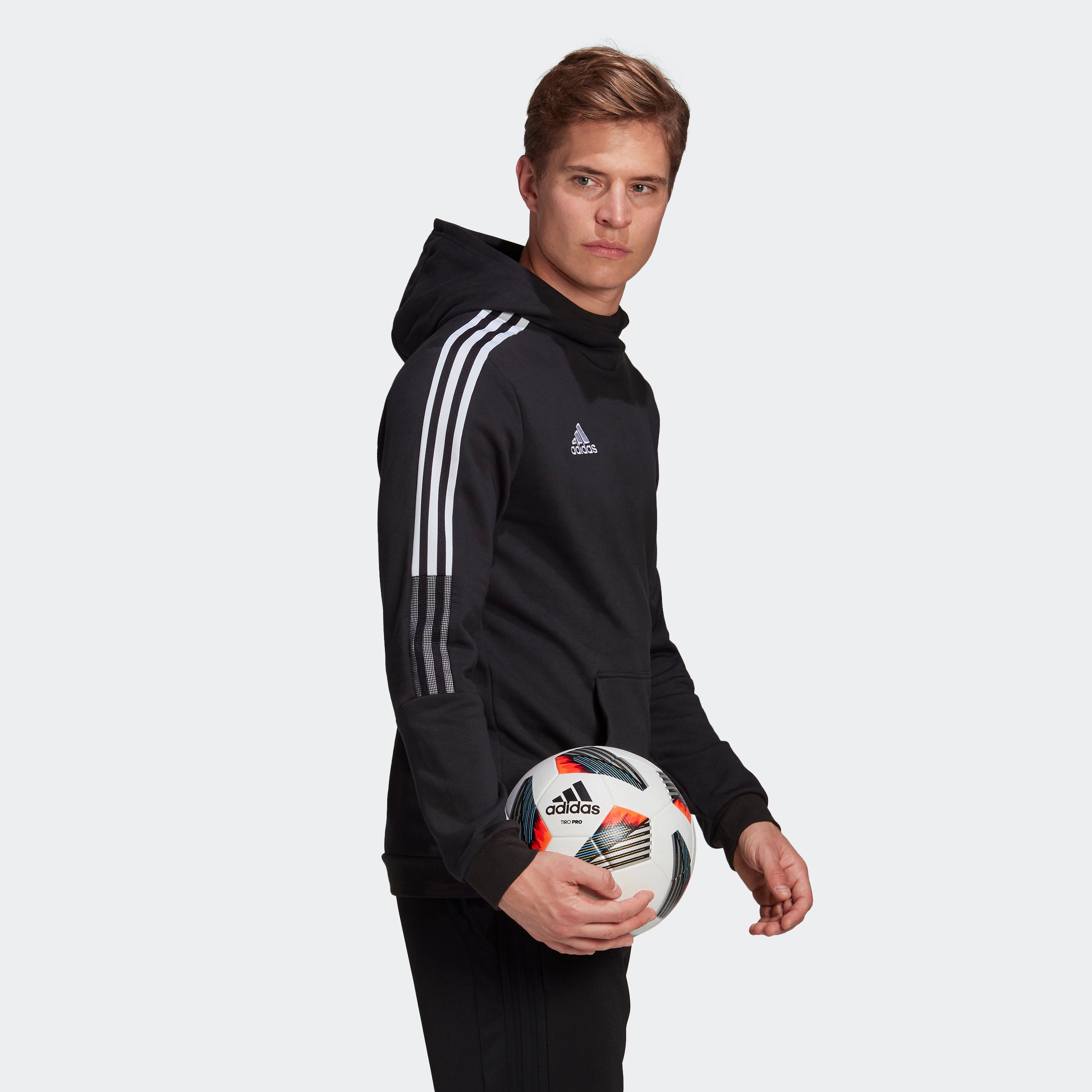 Tiro 21 Sweat Hoodie - Black - GM7341-ADIDAS by Adidas | Available at Niky's Sports