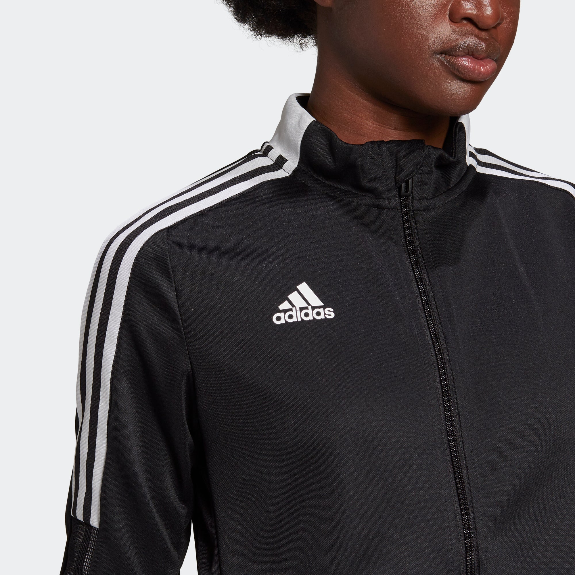 Adidas track jacket all black cheap