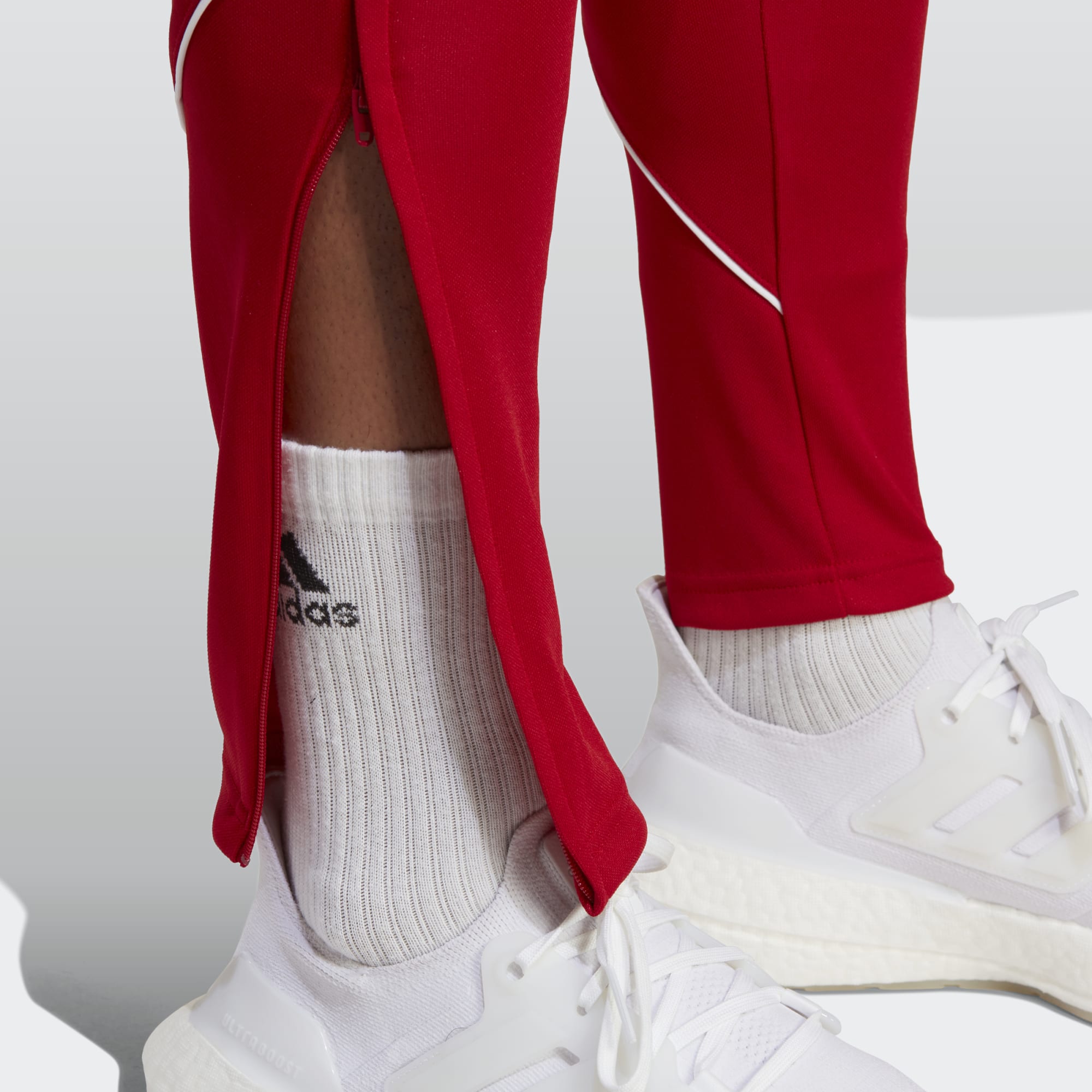 Red adidas tiro soccer pants discount