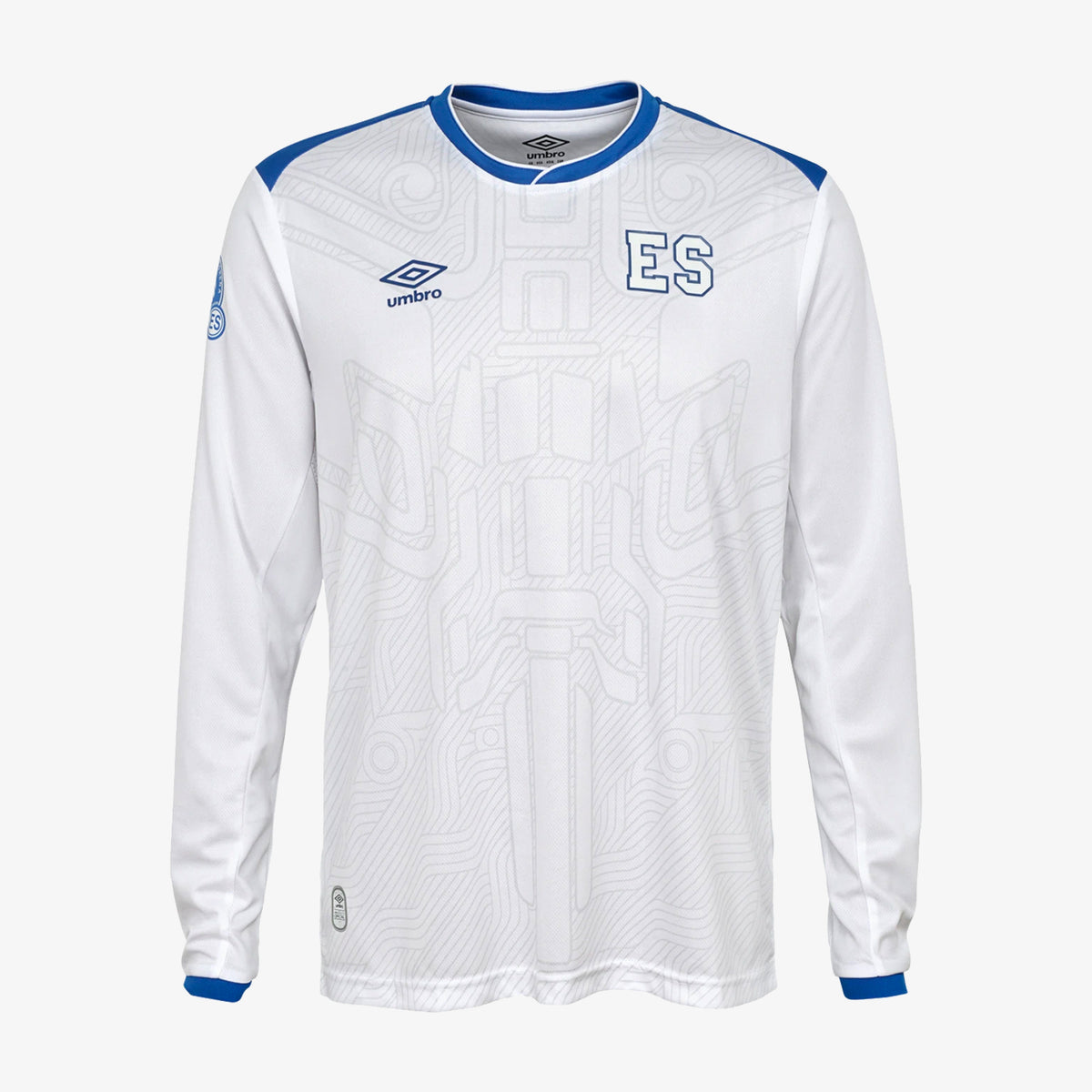 El Salvador Away Long Sleeve Jersey White - UUM1S5ES02-U10-UMBRO by Umbro | Available at Niky&#39;s Sports