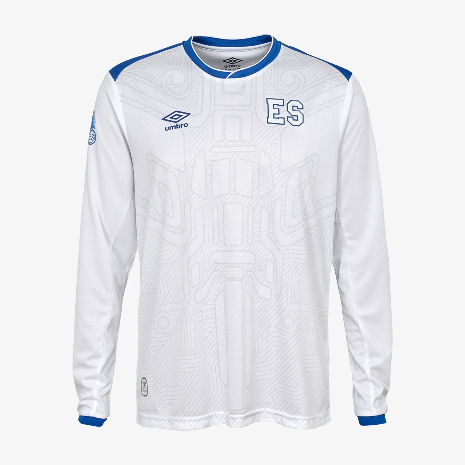 El Salvador Away Long Sleeve Jersey White - UUM1S5ES02-U10-UMBRO by Umbro | Available at Niky's Sports