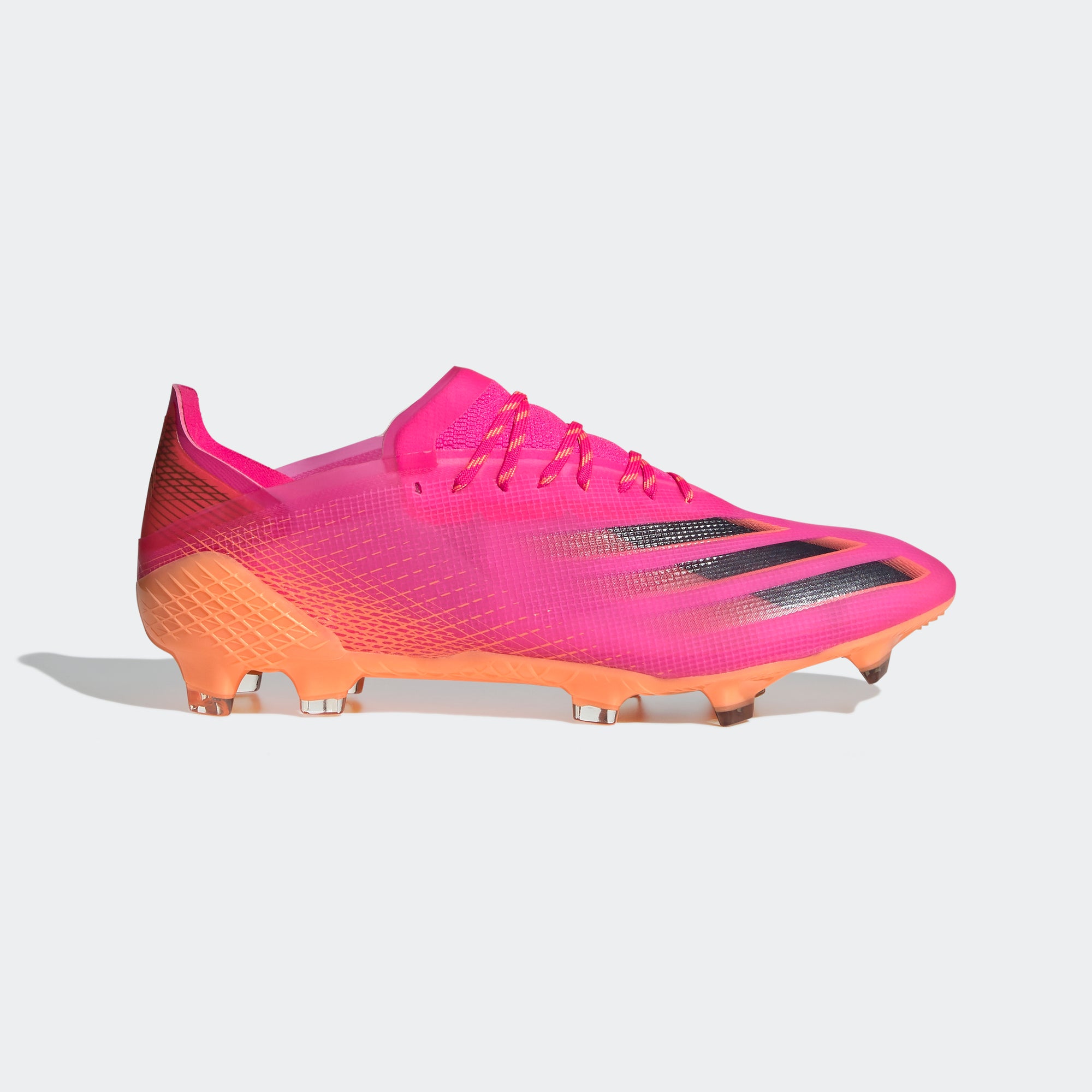 X Ghosted.1 FG Soccer Cleats - Shock Pink/Core Black/Screaming Orange - FW6897-ADIDAS by Adidas | Available at Niky's Sports