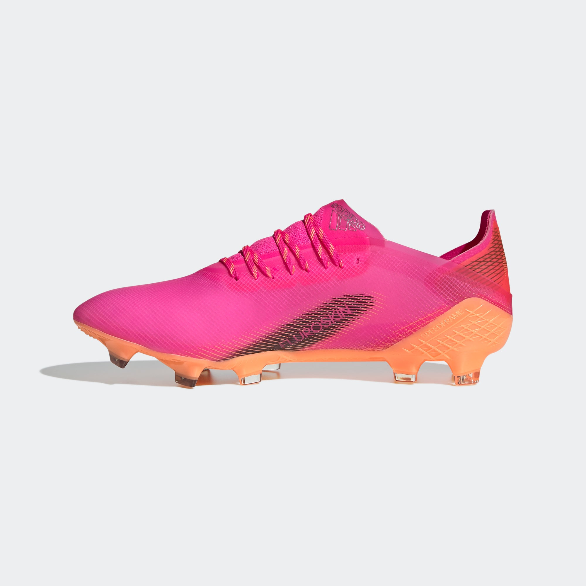 X Ghosted.1 FG Soccer Cleats - Shock Pink/Core Black/Screaming Orange - FW6897-ADIDAS by Adidas | Available at Niky's Sports