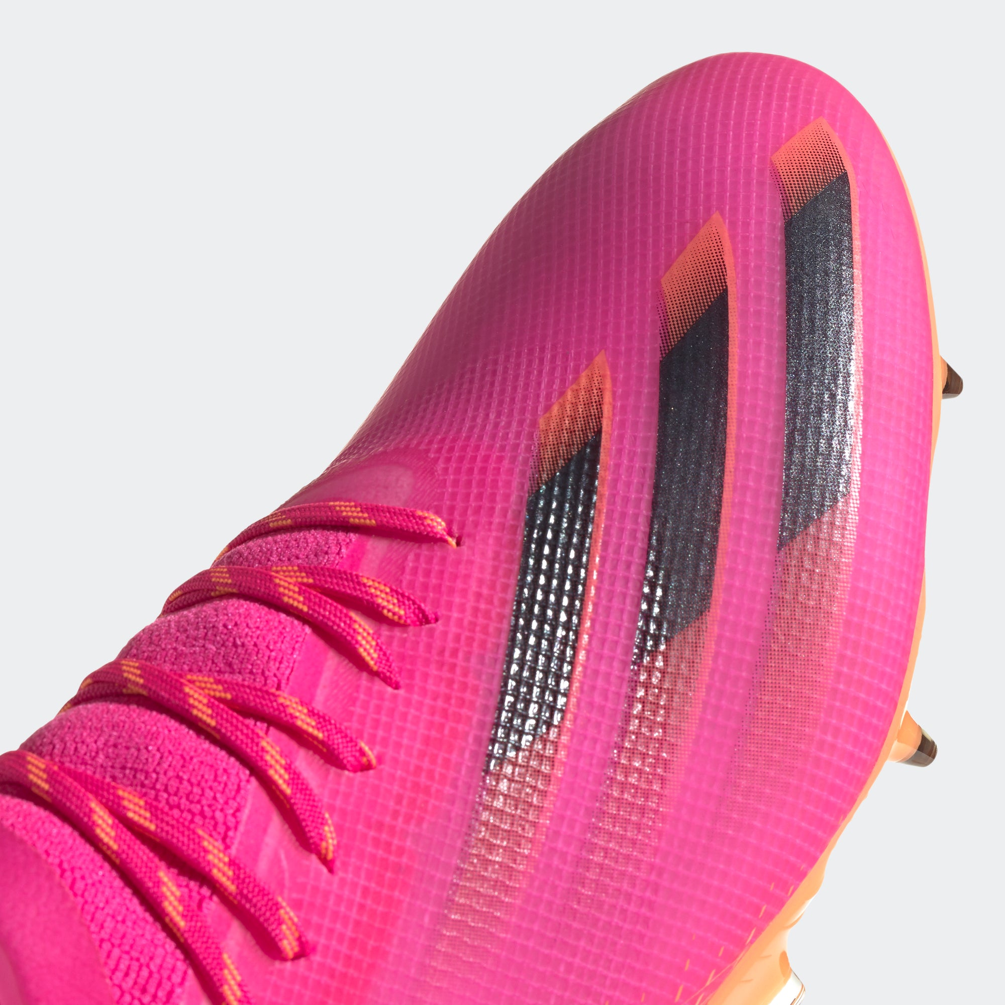 X Ghosted.1 FG Soccer Cleats - Shock Pink/Core Black/Screaming Orange - FW6897-ADIDAS by Adidas | Available at Niky's Sports