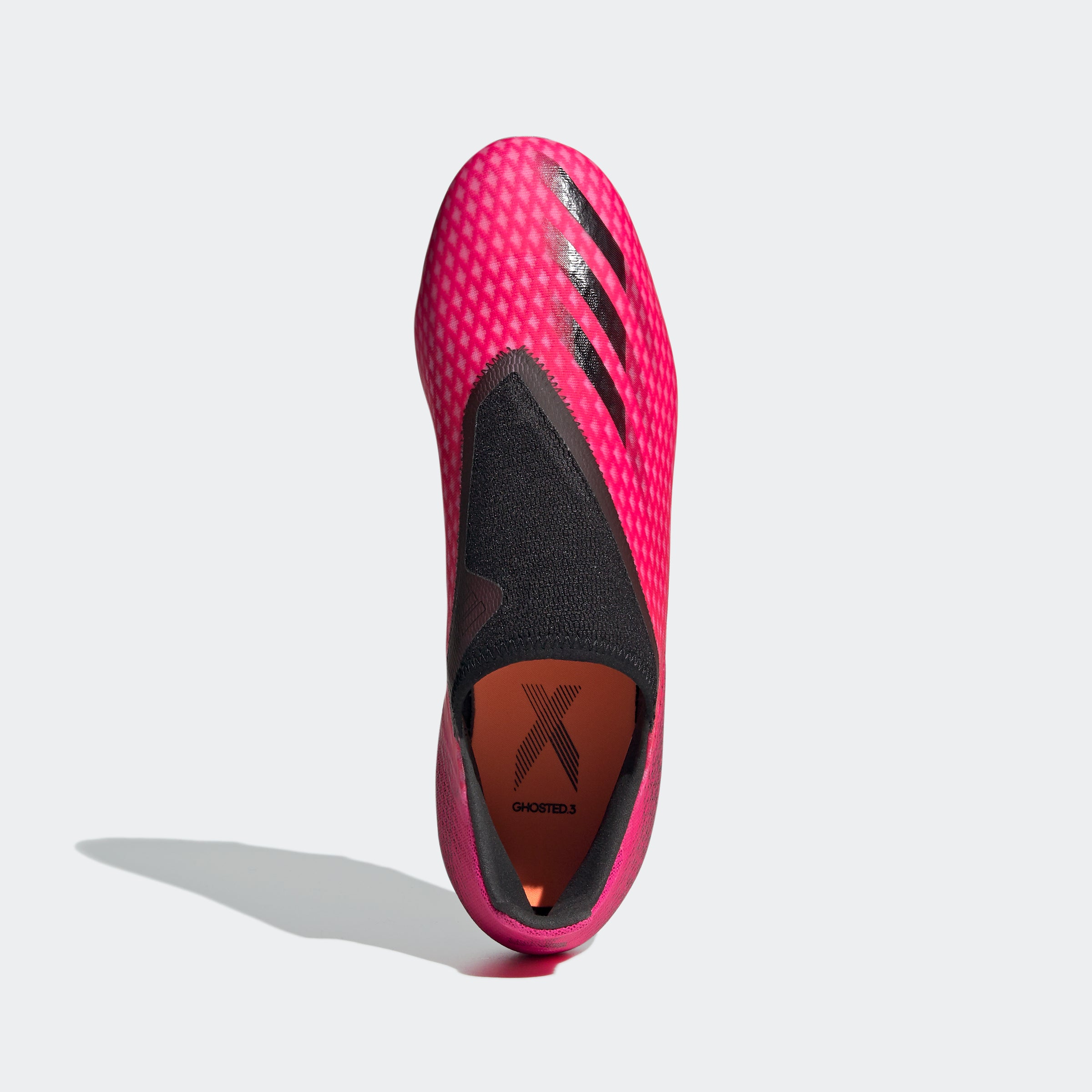 X Ghosted.3 Laceless FG Cleats - Shock Pink Men's