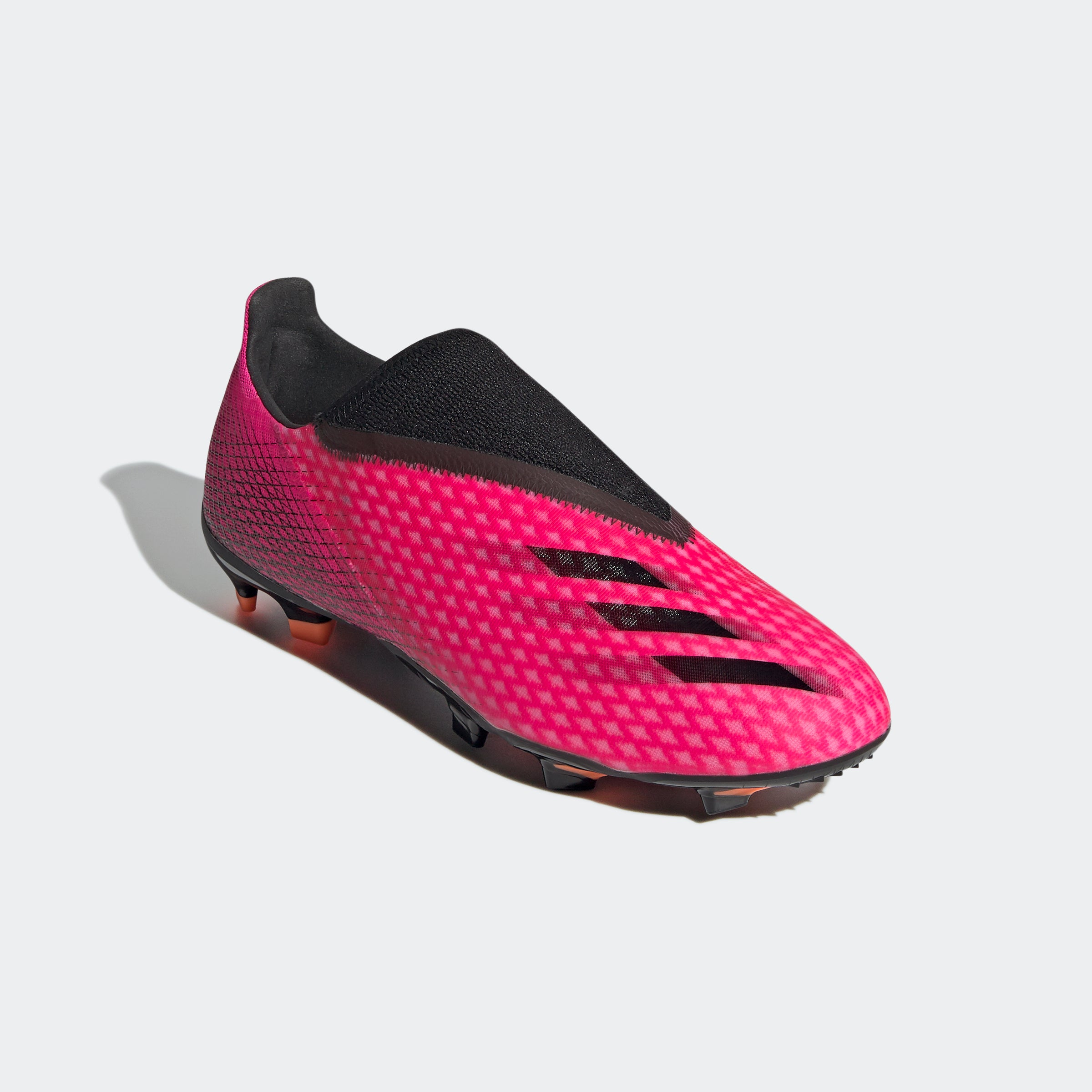 X Ghosted.3 Laceless  FG Cleats - Shock Pink Men's - FW6968-ADIDAS by Adidas | Available at Niky's Sports