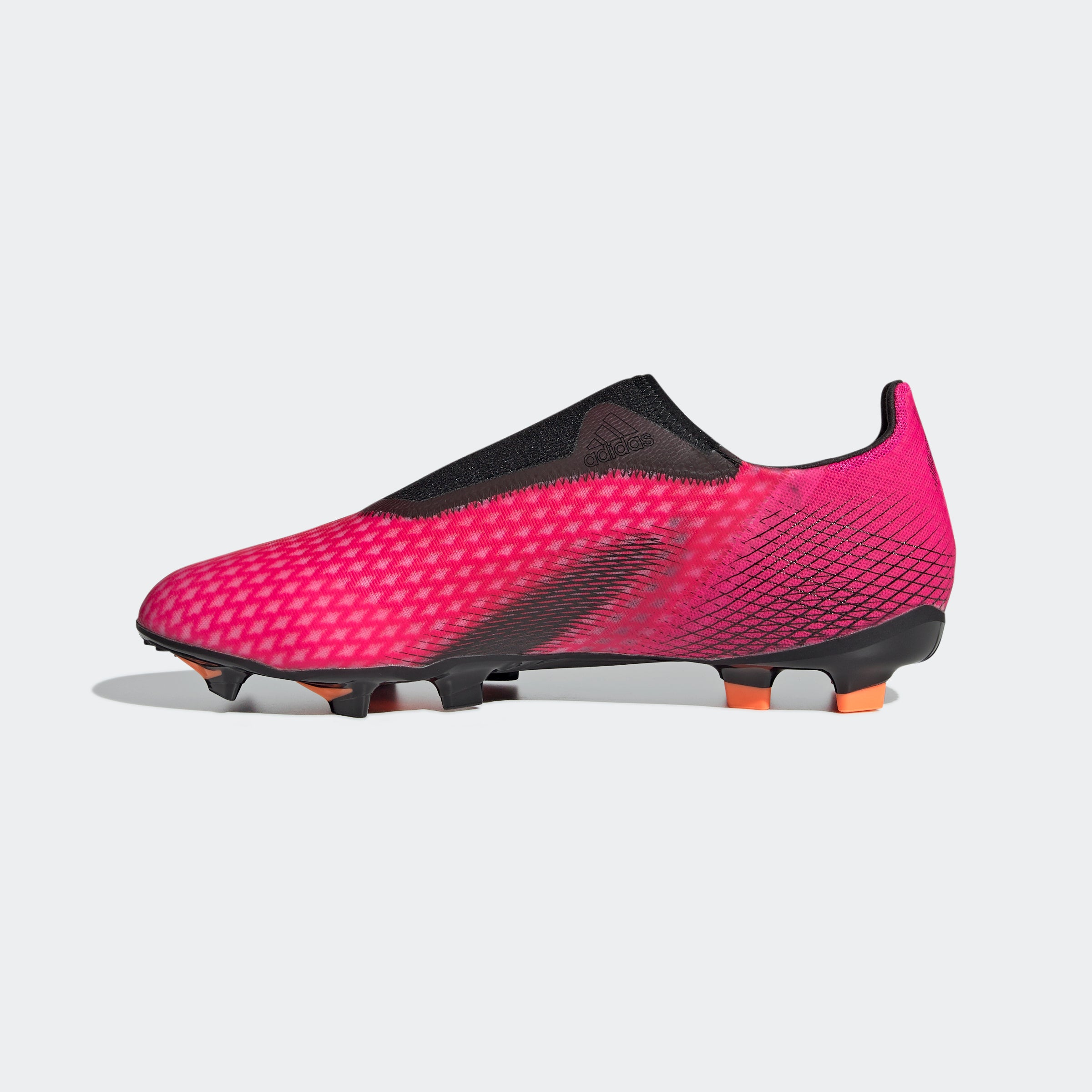 X Ghosted.3 Laceless  FG Cleats - Shock Pink Men's - FW6968-ADIDAS by Adidas | Available at Niky's Sports