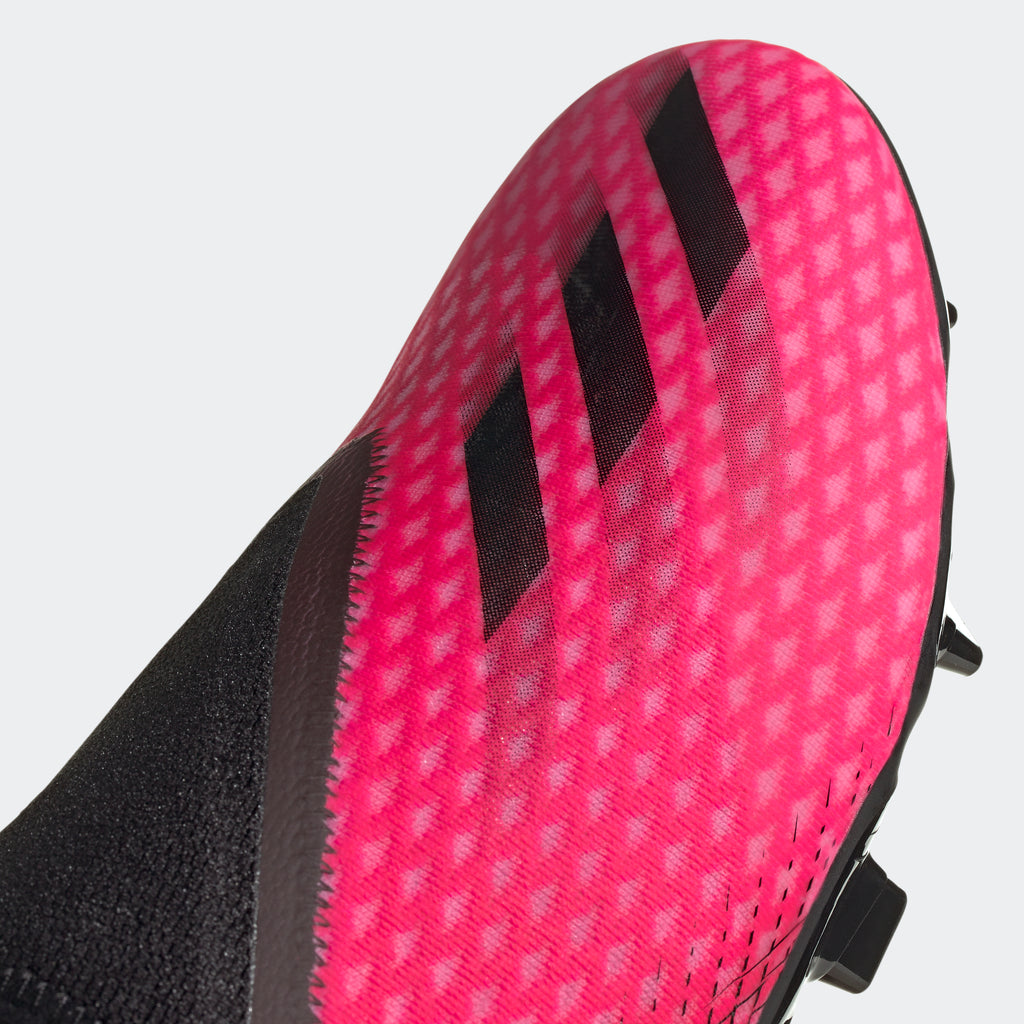 X Ghosted.3 Laceless  FG Cleats - Shock Pink Men's - FW6968-ADIDAS by Adidas | Available at Niky's Sports