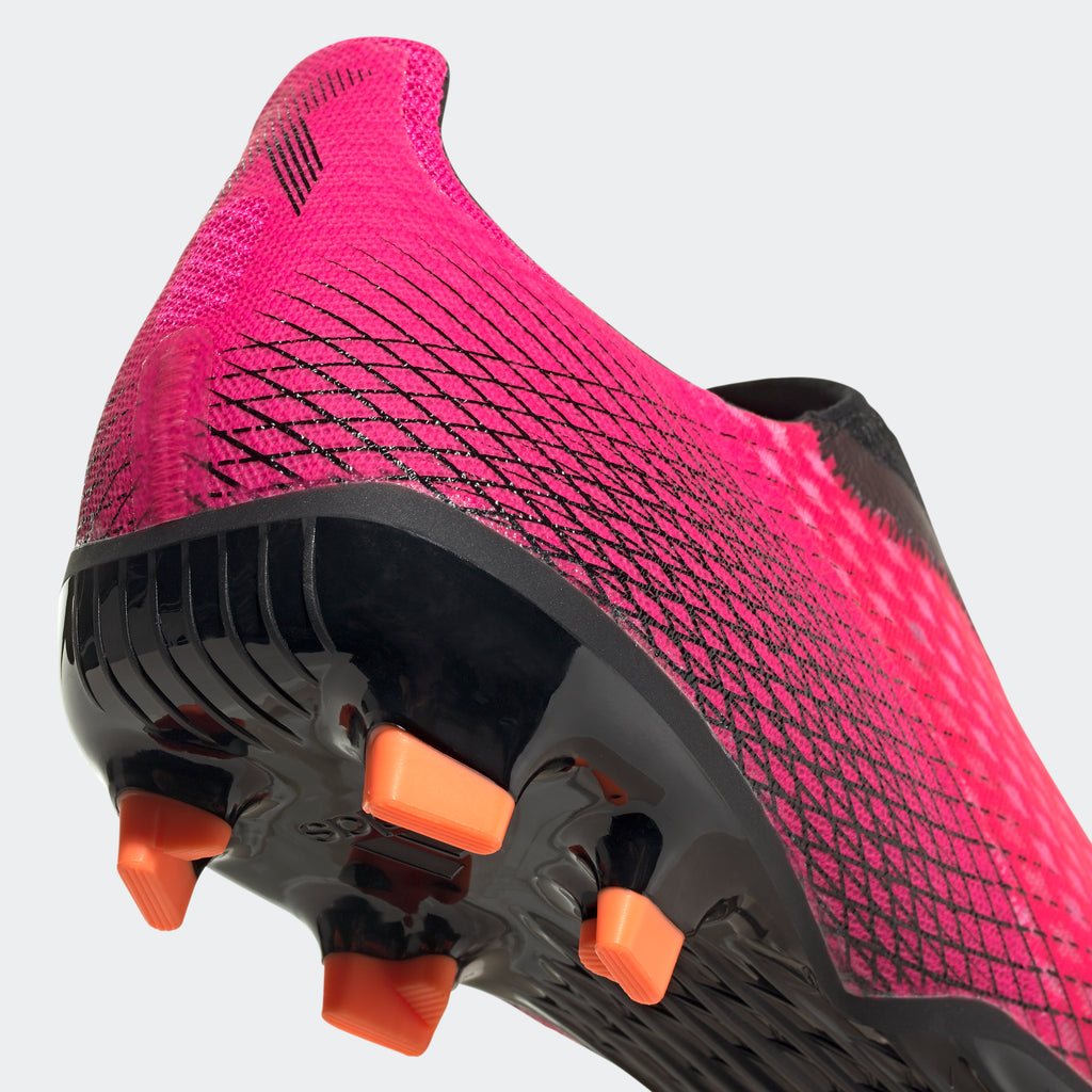 X Ghosted.3 Laceless  FG Cleats - Shock Pink Men's - FW6968-ADIDAS by Adidas | Available at Niky's Sports