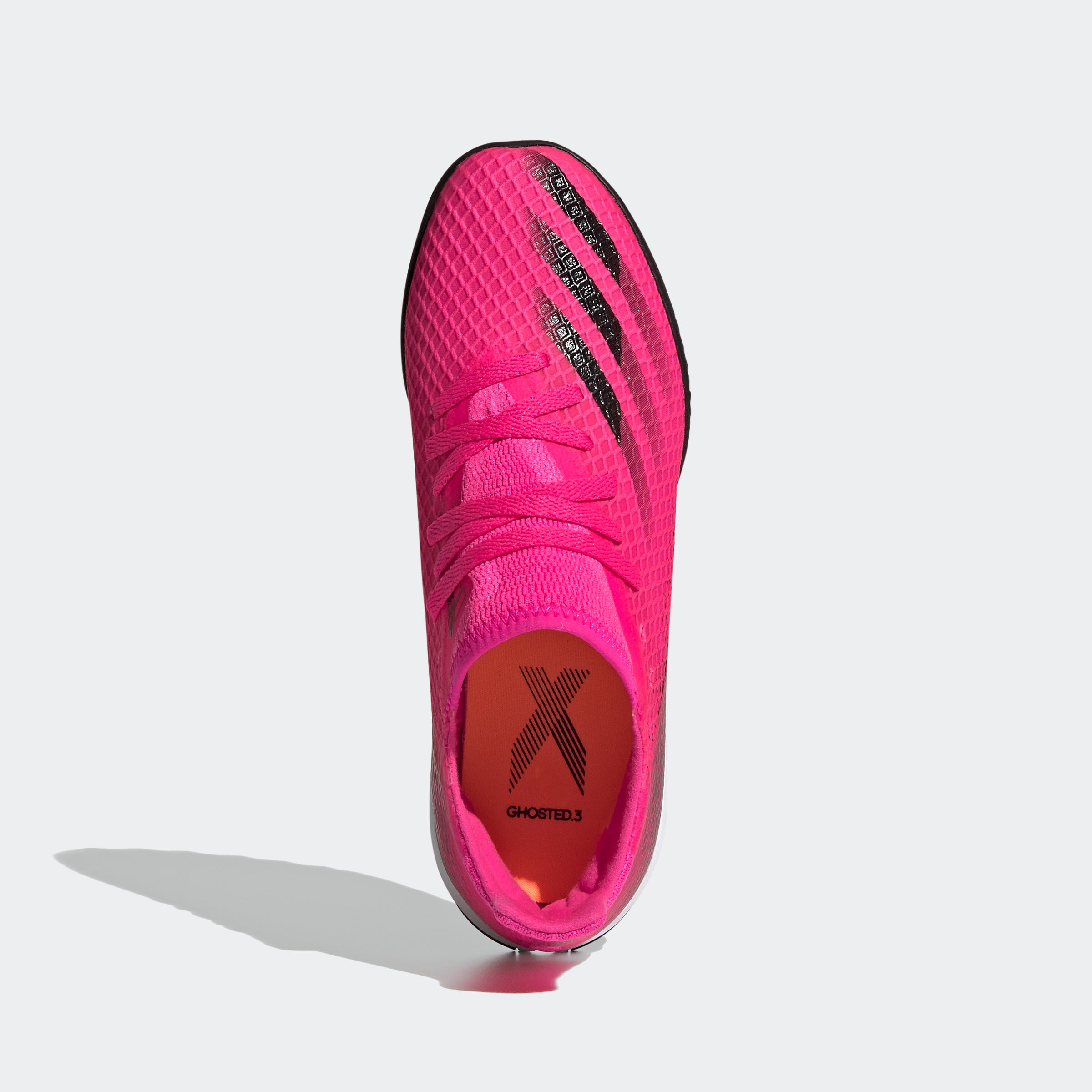 X Ghosted.3 Turf Shoes - Shock Pink/Orange Youth