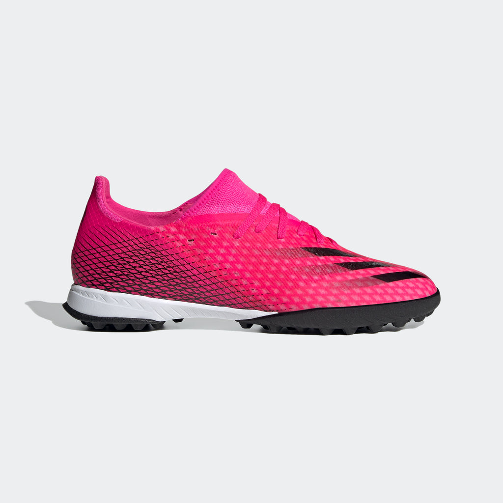 X Ghosted.3 Turf Shoes - Shock Pink Men's - FW6940-ADIDAS by Adidas | Available at Niky's Sports