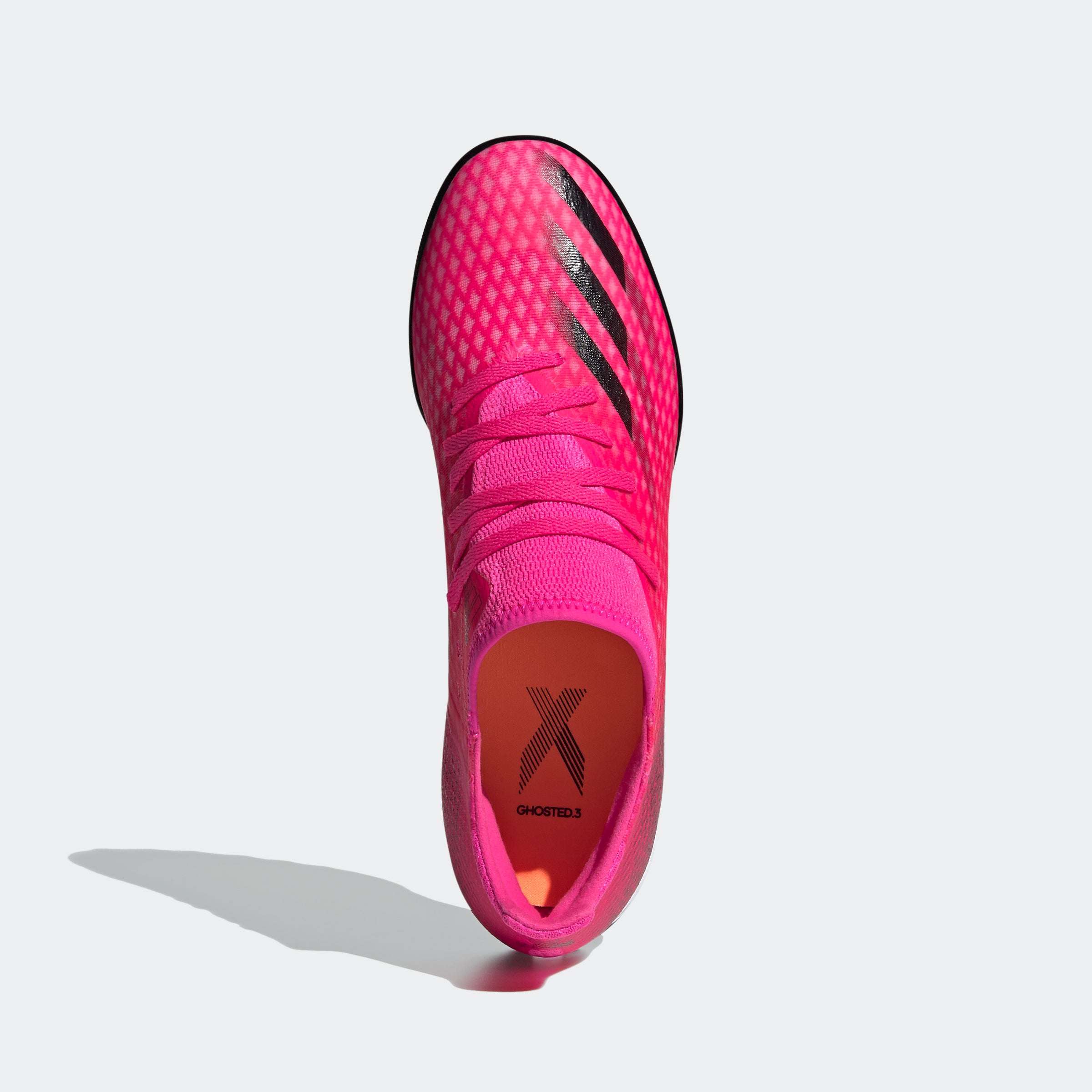 X Ghosted.3 Turf Shoes - Shock Pink Men's - FW6940-ADIDAS by Adidas | Available at Niky's Sports