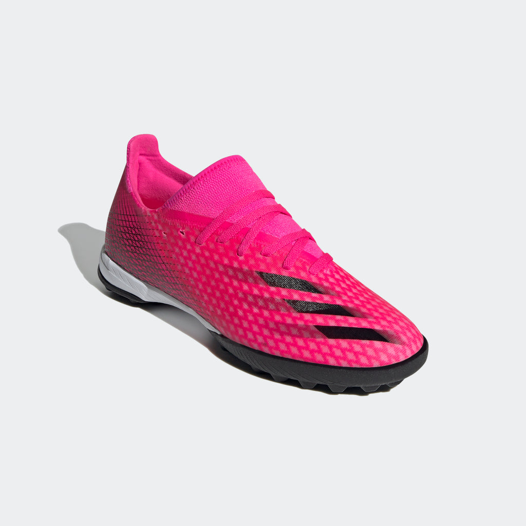 X Ghosted.3 Turf Shoes - Shock Pink Men's - FW6940-ADIDAS by Adidas | Available at Niky's Sports