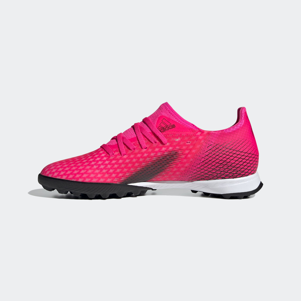 X Ghosted.3 Turf Shoes - Shock Pink Men's - FW6940-ADIDAS by Adidas | Available at Niky's Sports