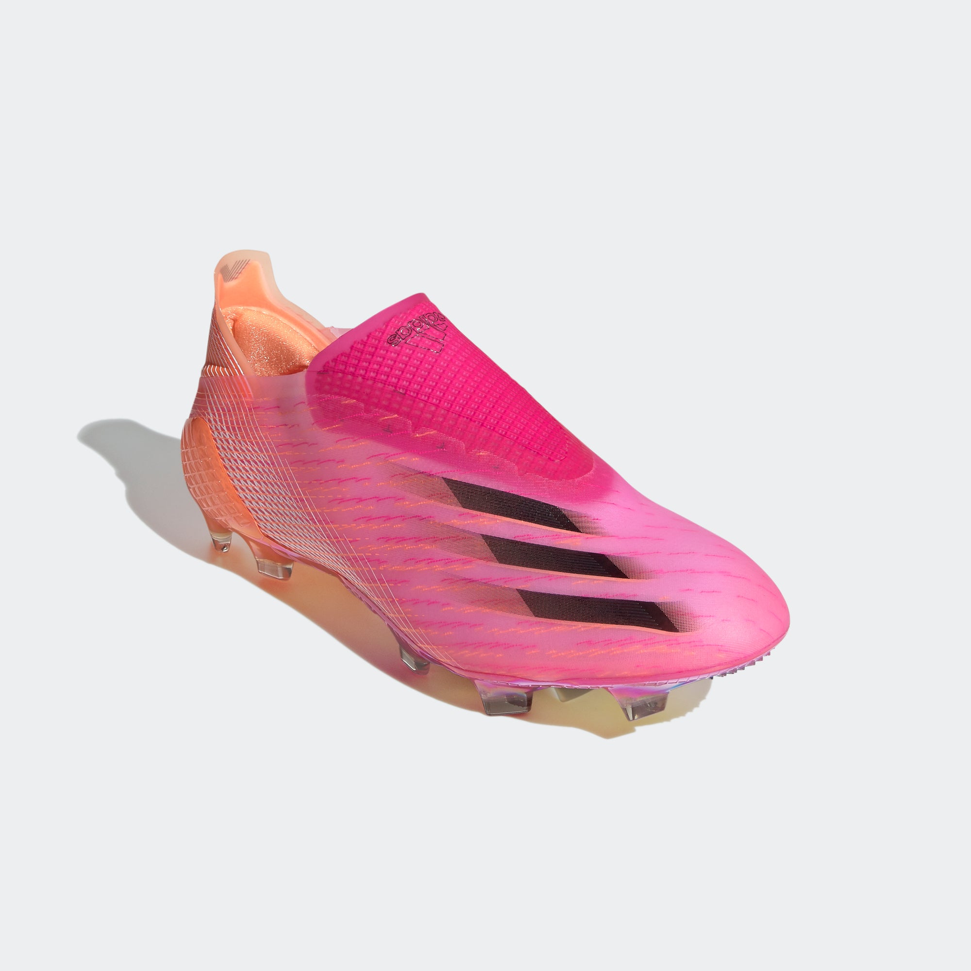 X Ghosted+ FG Cleats - Shock Pink/Core Black/Screaming Orange - FW6910-ADIDAS by Adidas | Available at Niky's Sports