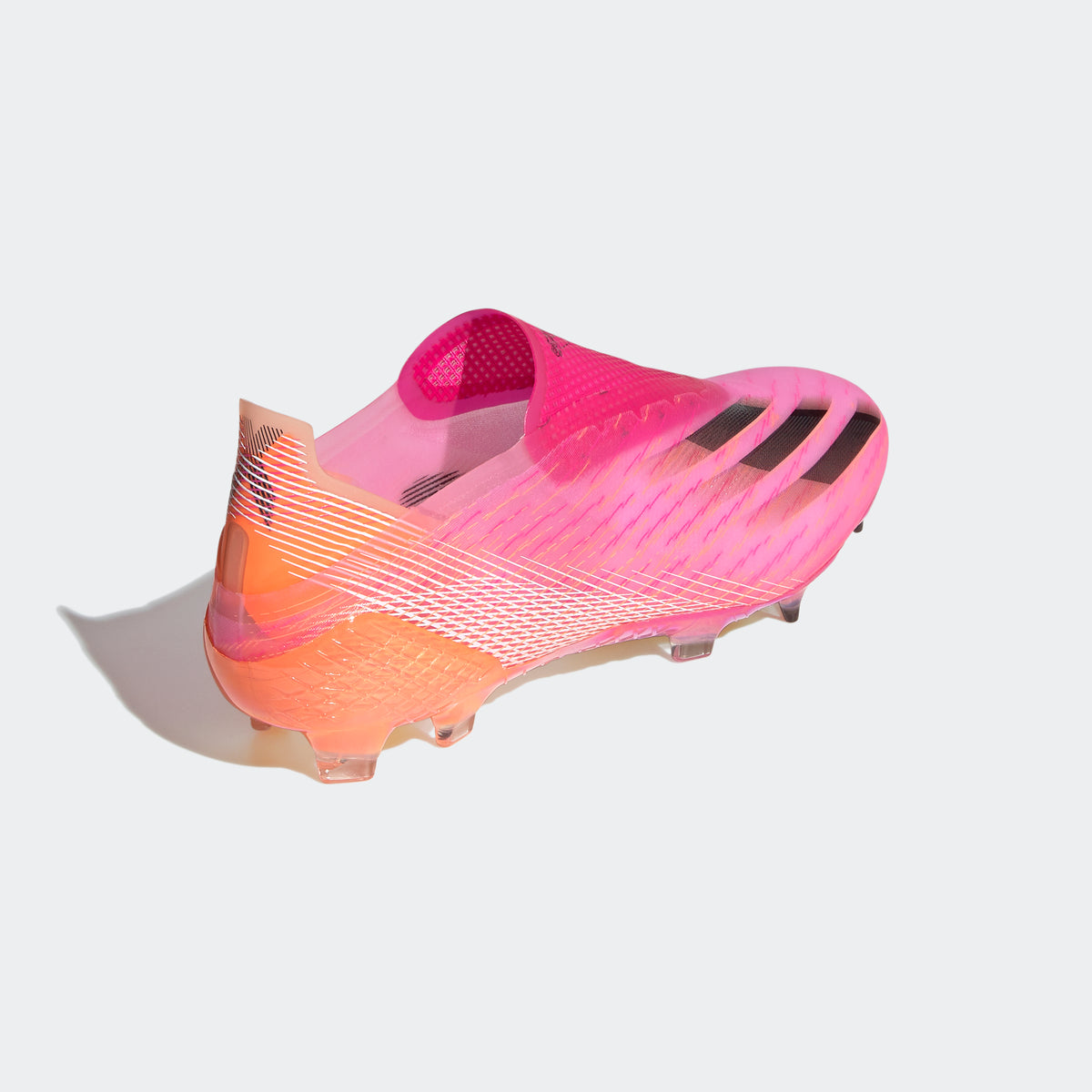 X Ghosted+ FG Cleats - Shock Pink/Core Black/Screaming Orange - FW6910-ADIDAS by Adidas | Available at Niky's Sports